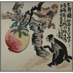 齐由来出生于湖南湘潭齐白石的第10孙花卉画