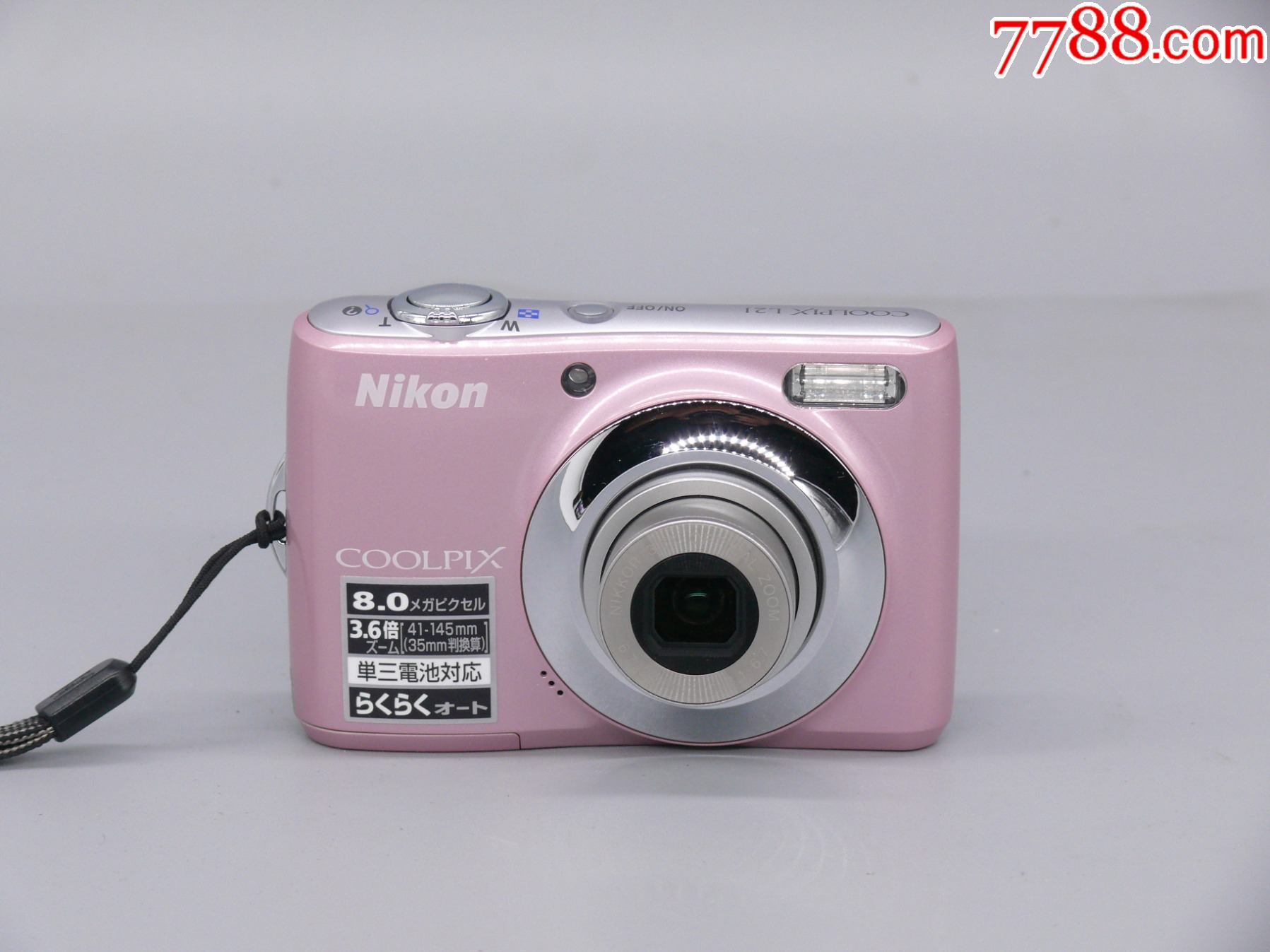 尼康l21卡片ccd数码相机成色爆新带包装盒和日文说明书光盘纸片手绳