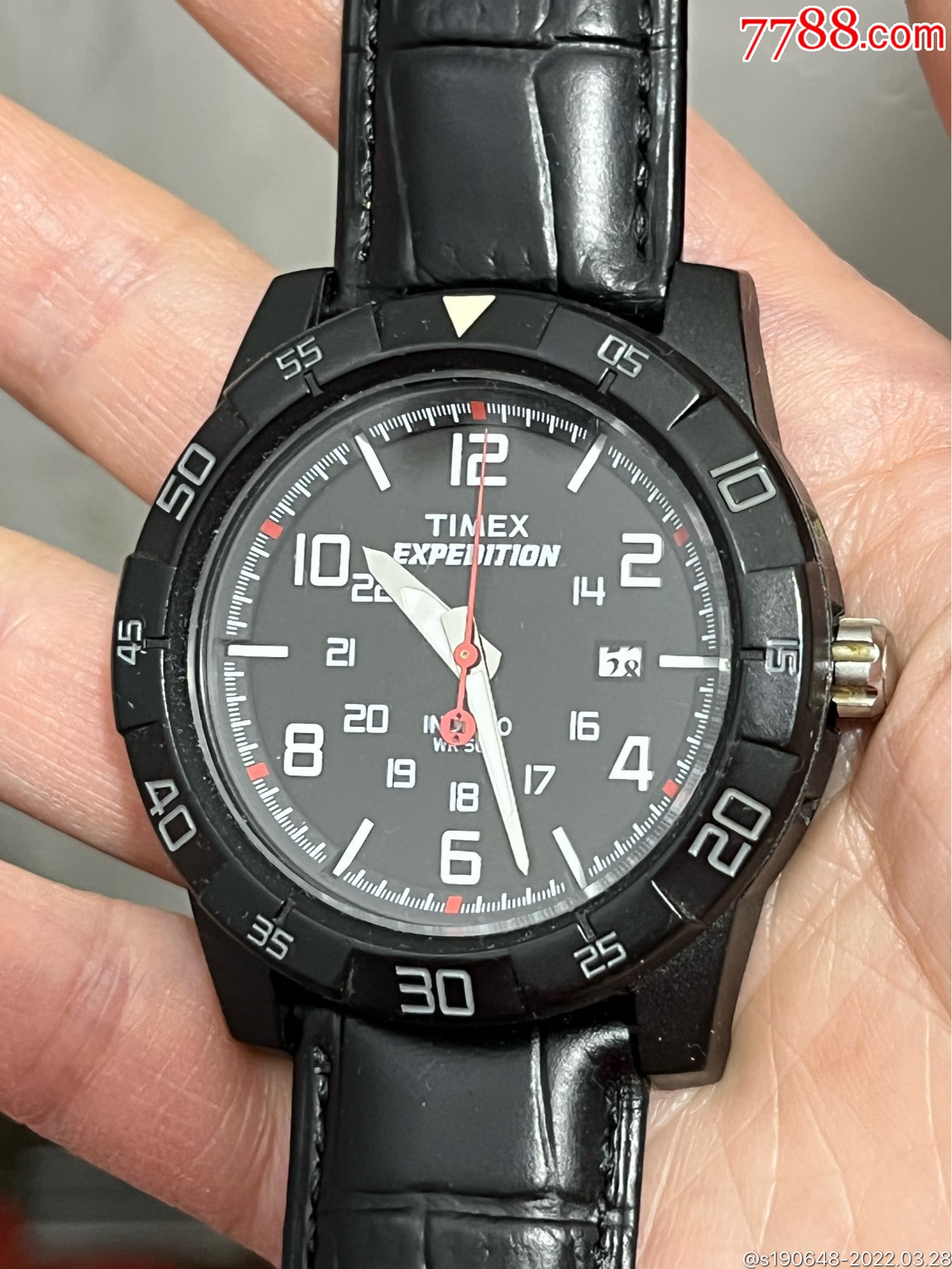 黑色带背光灯天美时石英军表_手表/腕表_奋斗到底【7788收藏__收藏