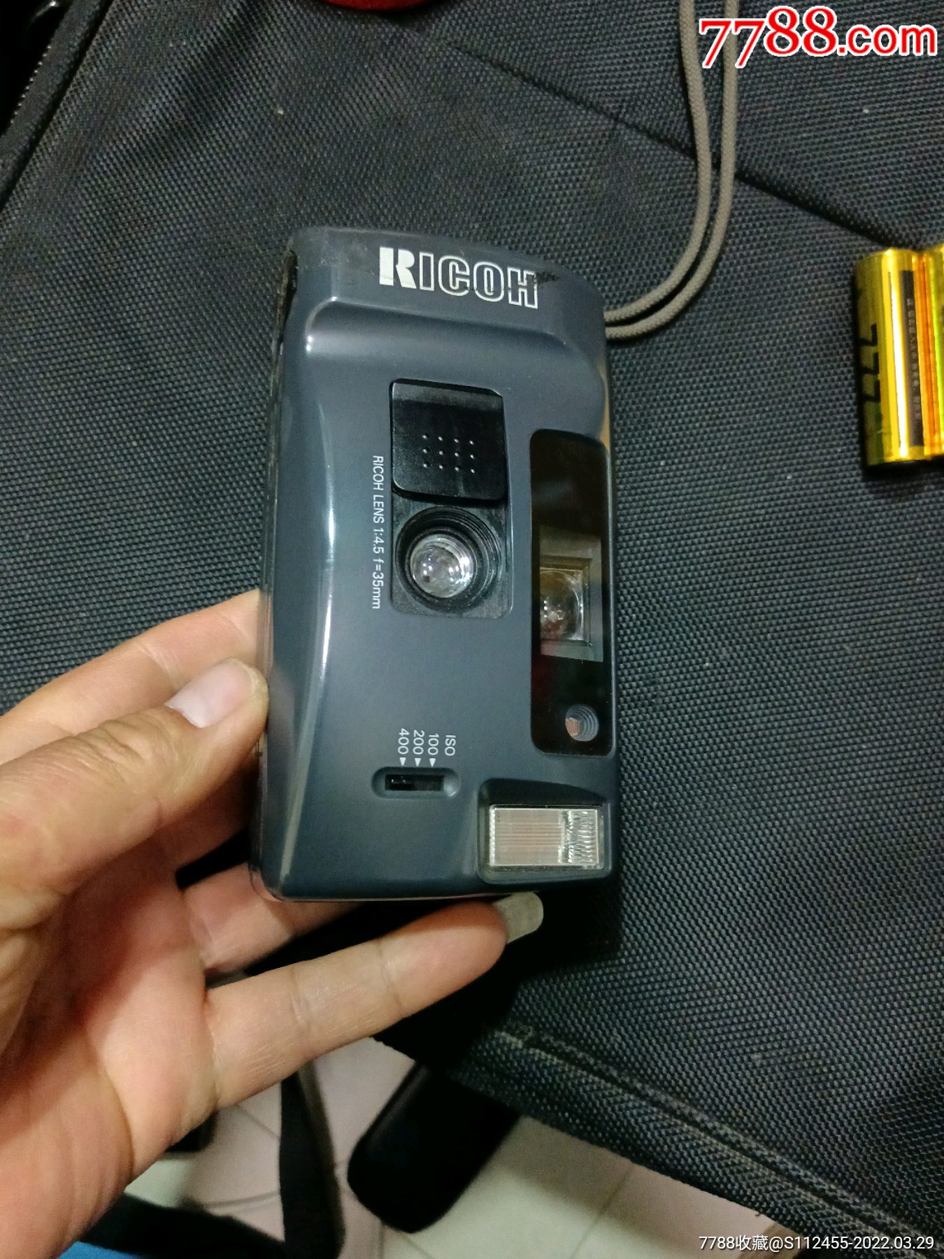 理光auto35傻瓜相机按拍胶卷转动电池扣坏收藏品出售售出不退不换