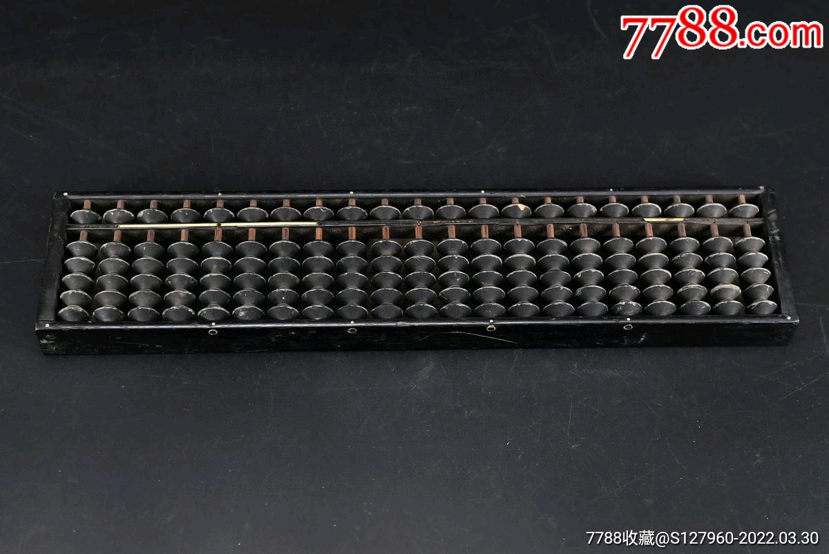68pa1739日本算盘一把木架木珠6珠21档尺寸337