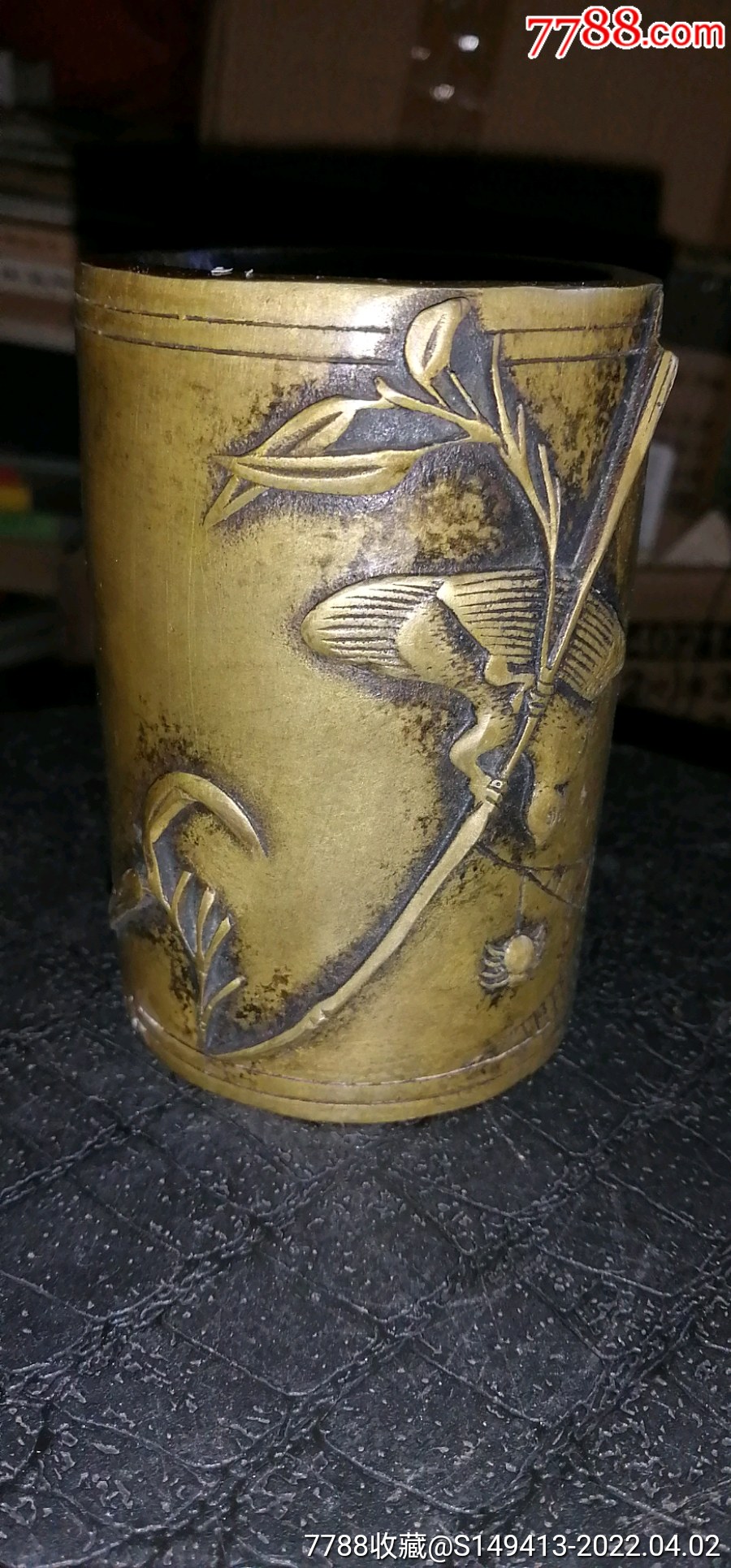 铜笔筒一个品相不错欢迎收藏