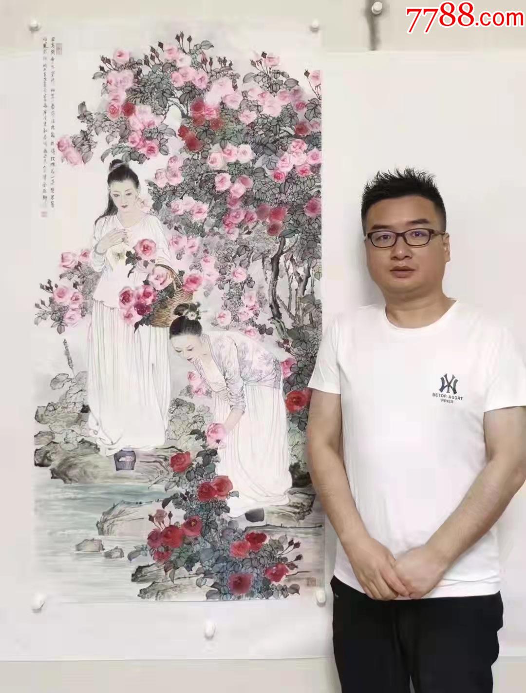 青年画家赵永夫◆写意精品采花定制作品_价格6888元【天来堂中国山水