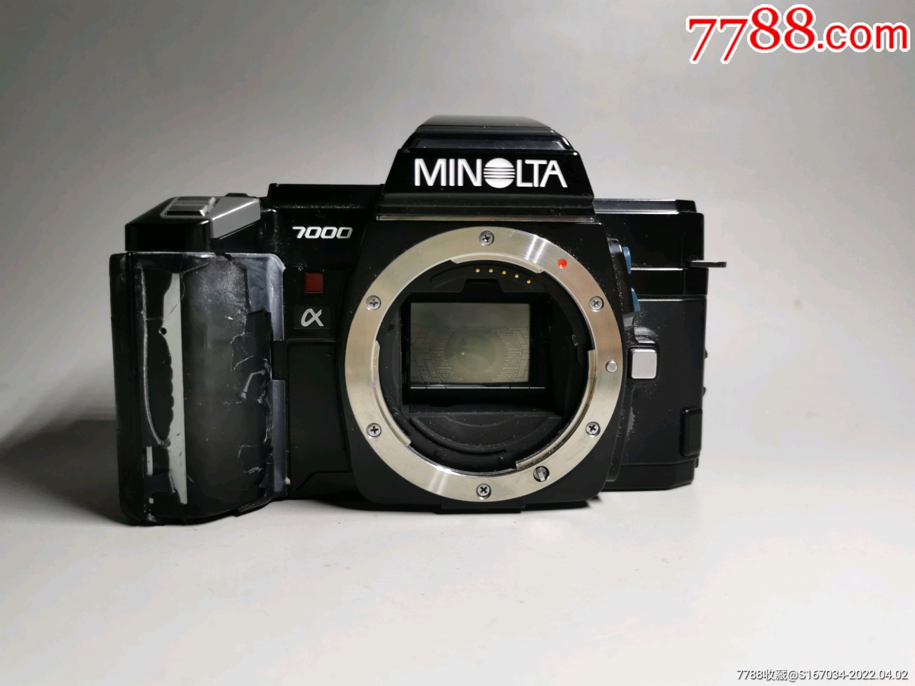 美能达minoltaa7000胶片相机单机身品相如图手柄处老化试机正常