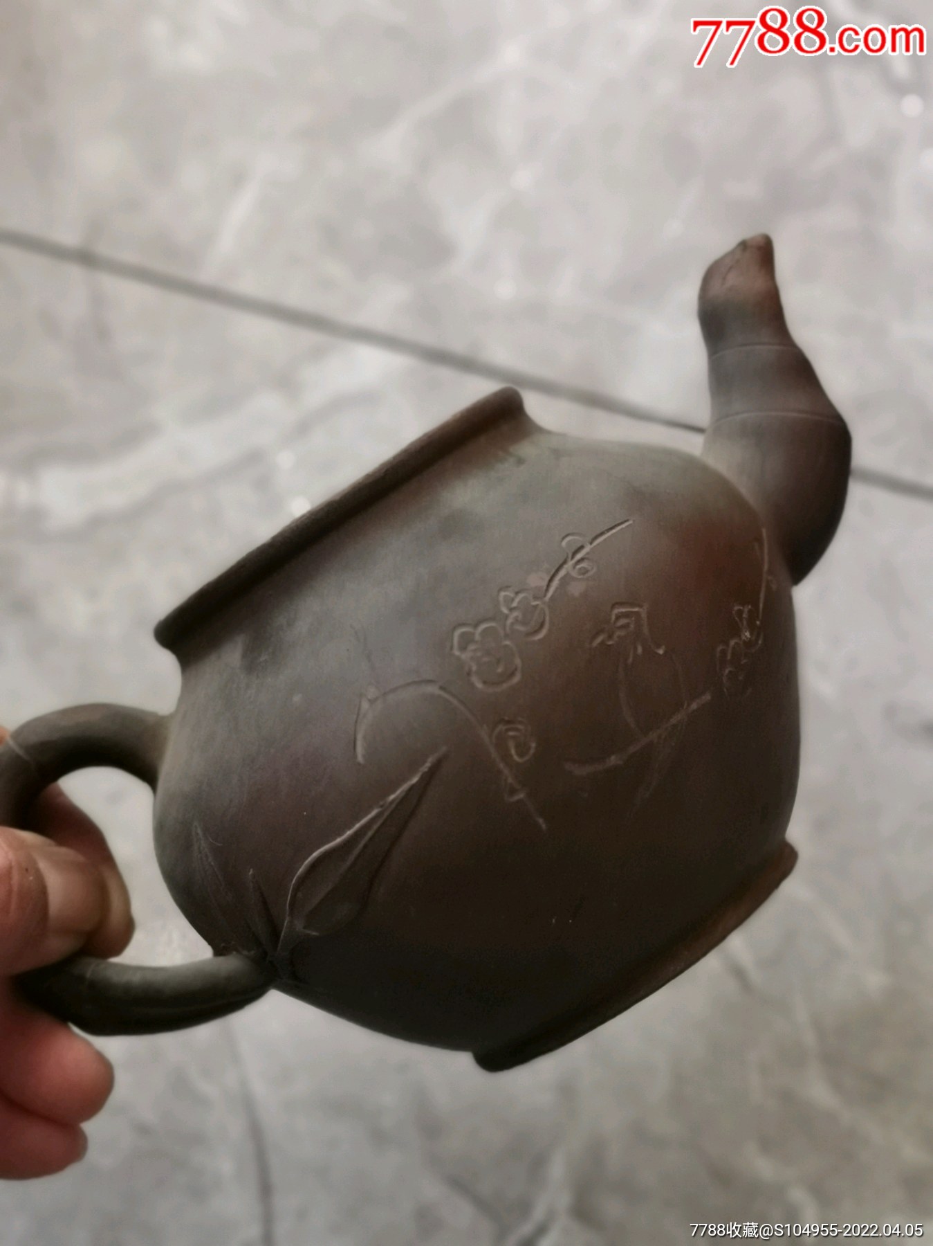 甘惠芳制紫砂壶无裂无盖子