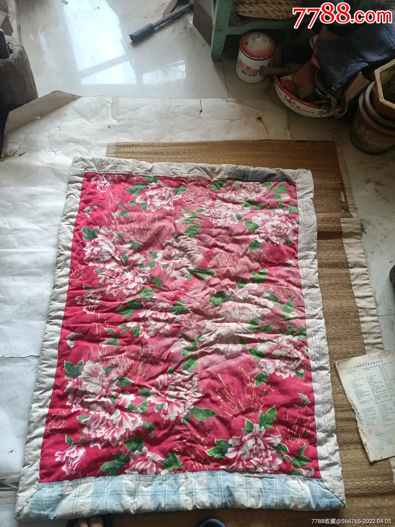 怀旧老手工菊花棉花小被