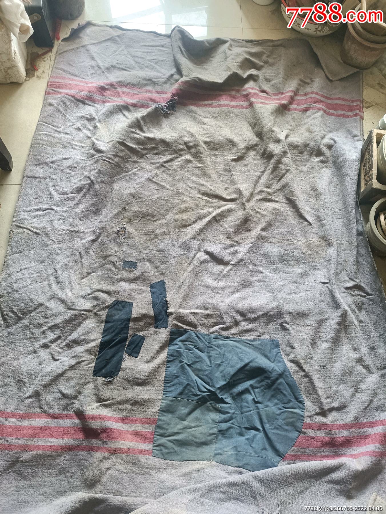 怀旧民国老手工补丁拼接粗布