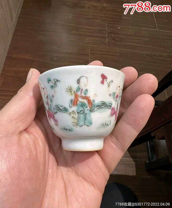 晚清同治粉彩人物茶杯_价格560元【罗密欧与猪过夜】_第1张