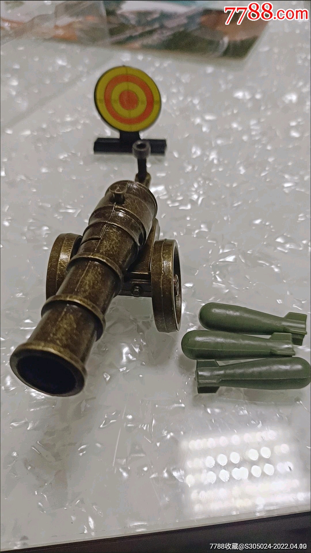 意大利炮迫击金属儿童射击玩具带轮炮车事模型摆件