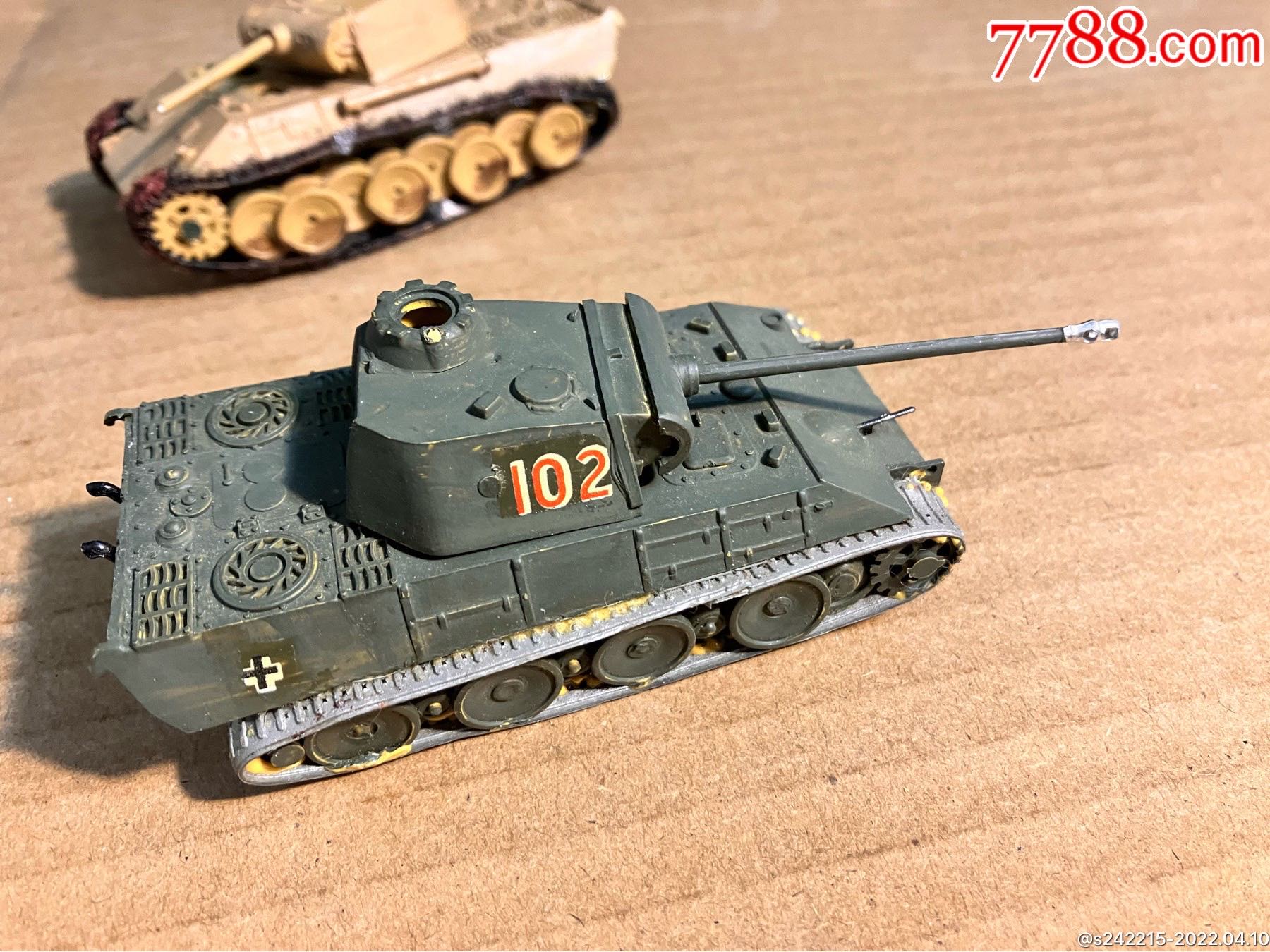 小兵人二戰老玩具四號坦克載具一組1：72比例（店內還有其它兵人）_價格43元_第2張_