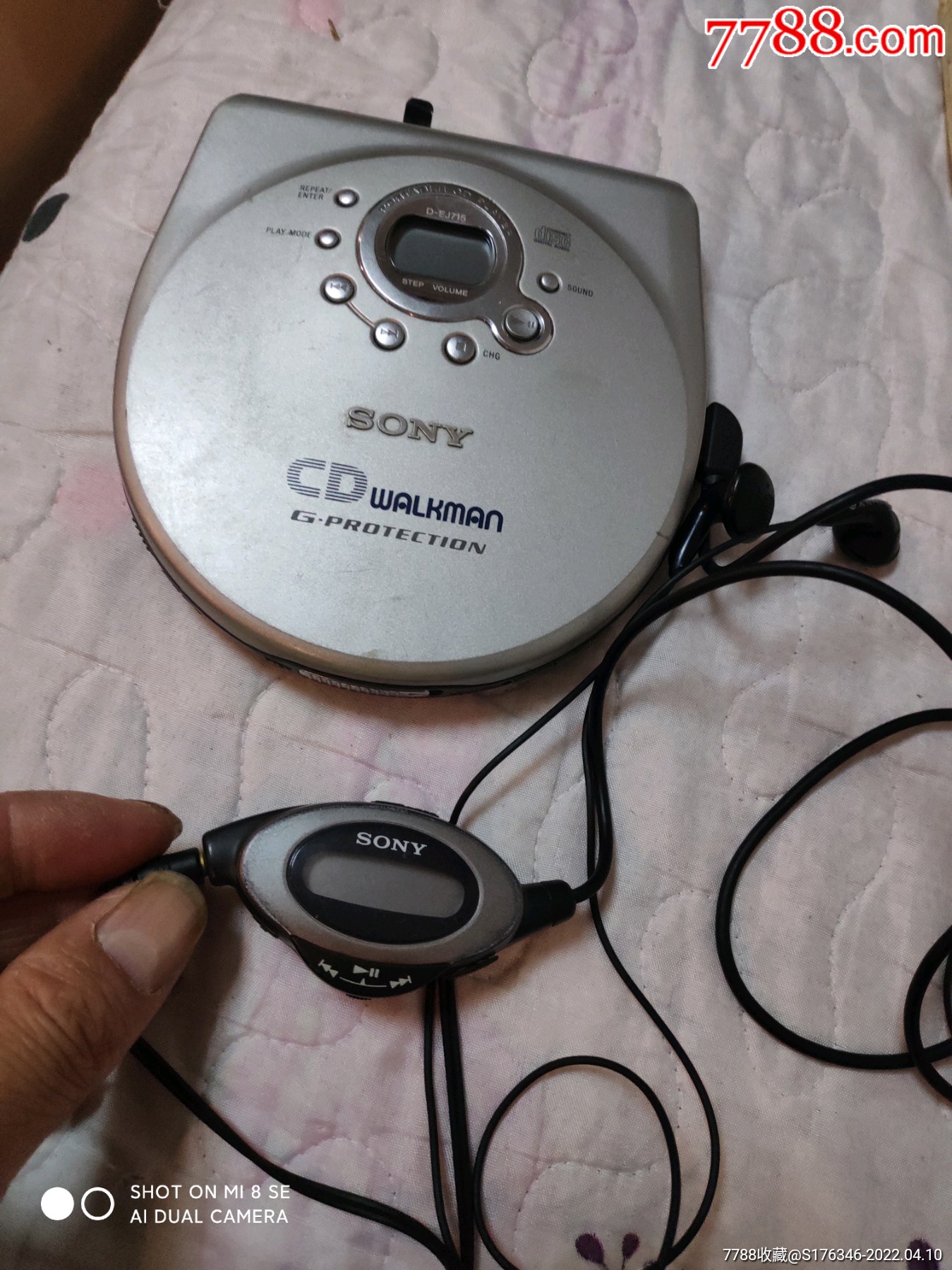 索尼随身听cd机含耳机能正常听歌