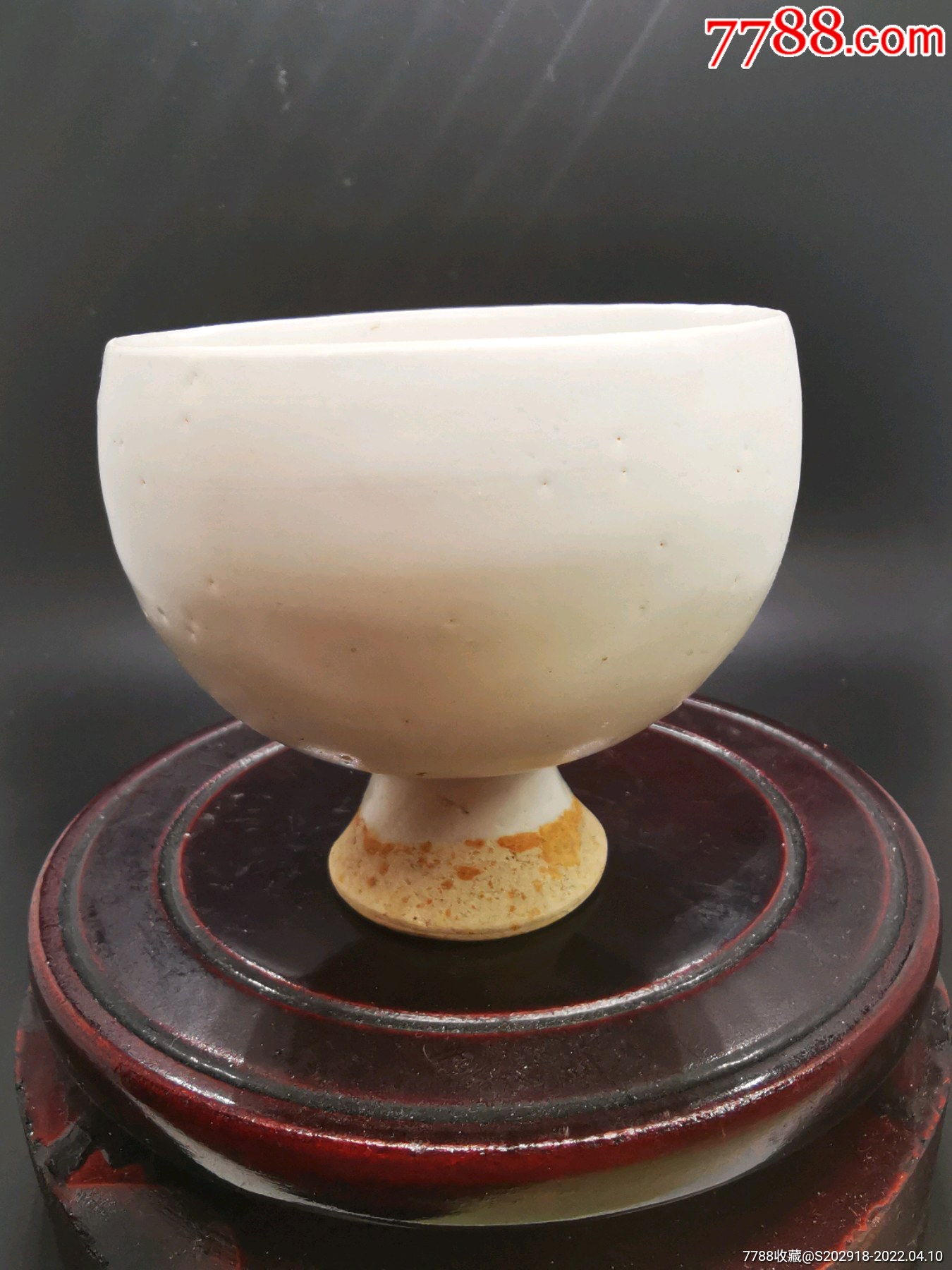 宋元高足白釉杯-价格:98元-au29787978-单色白瓷 -加价-7788收藏