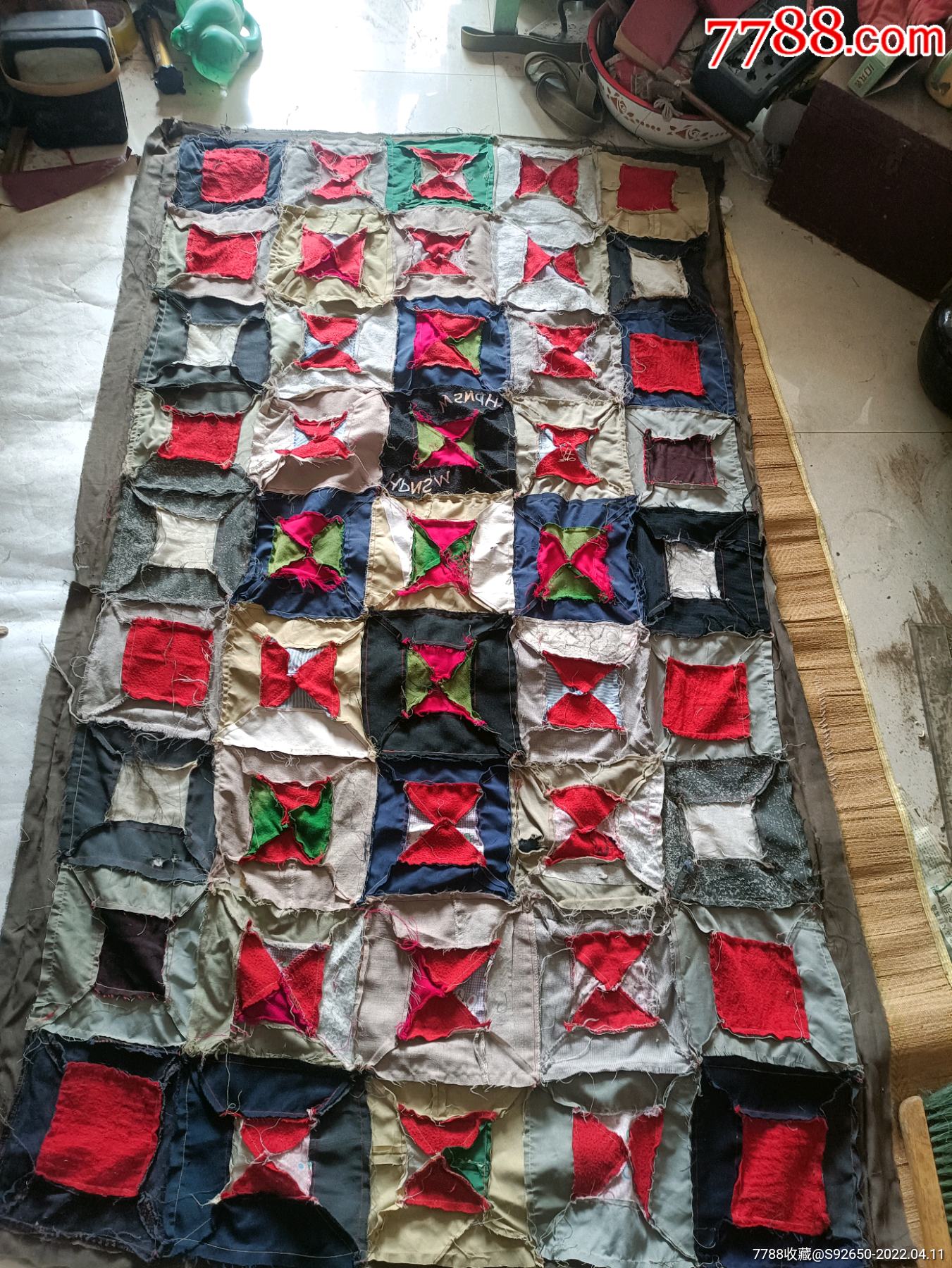 怀旧老手工补丁拼接百家布