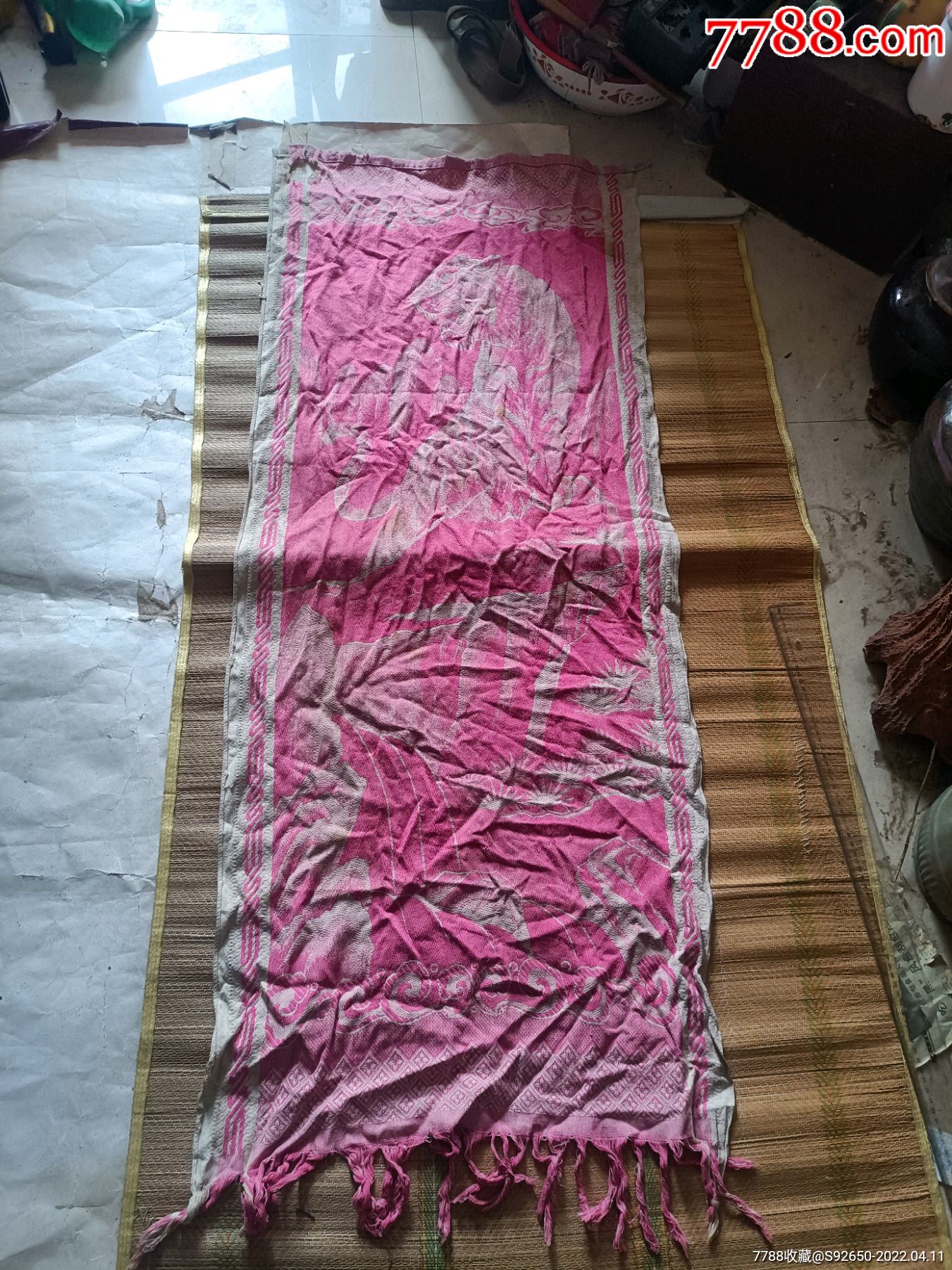 怀旧早期上山虎线毯-价格:20元-au29789644-毛毯/线毯 -加价-7788收藏