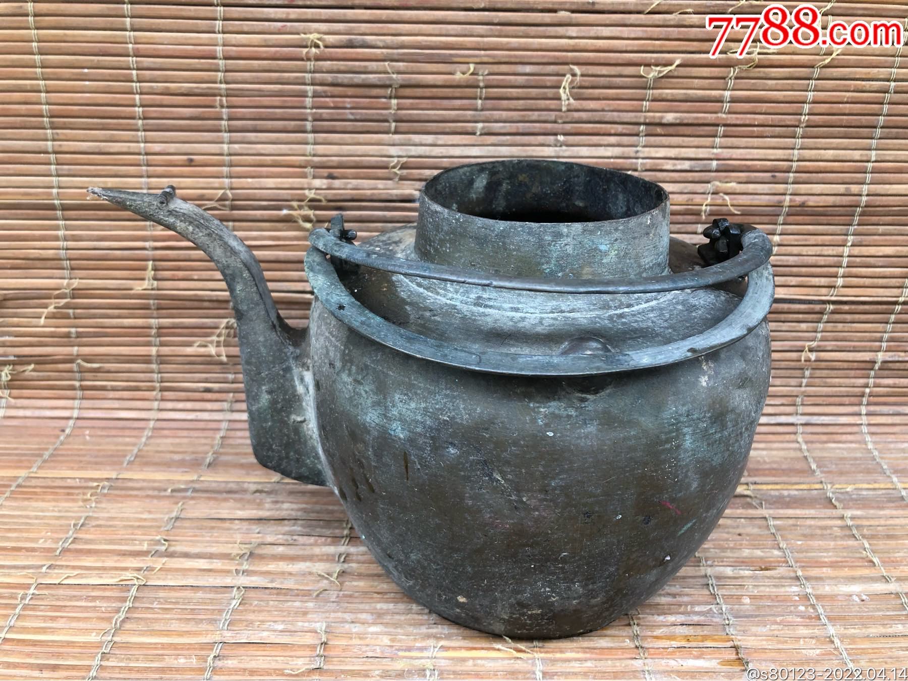 清代提梁铜壶_价格140元【慧古轩】_第1张