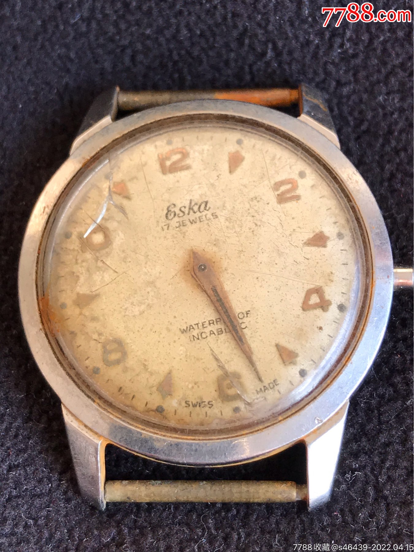 不知道啥牌一个老中古手表仔细阅图看简介