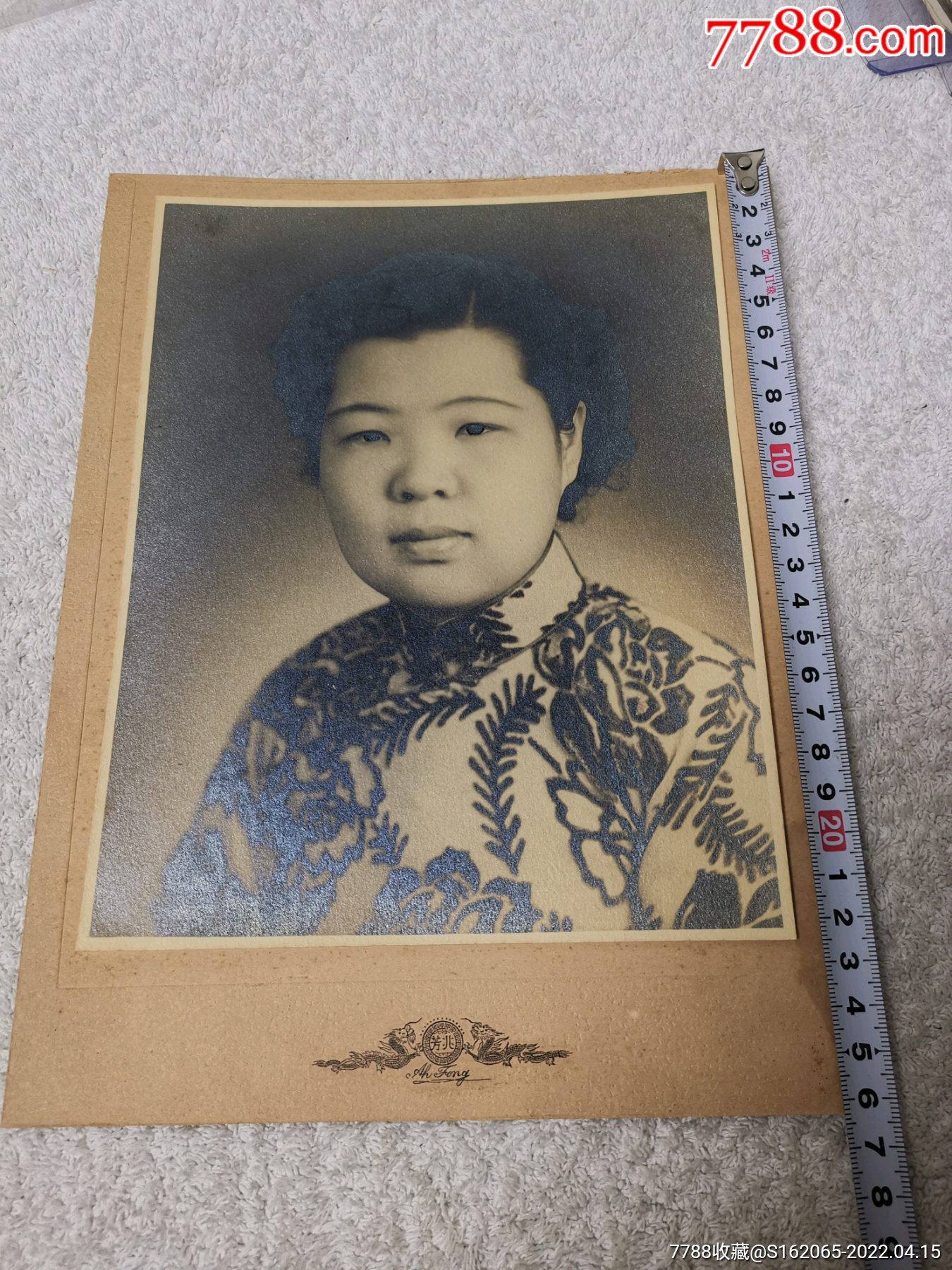民国兆芳照相馆大尺寸旗袍美女-价格:100元-au29838076-老照片 -加价
