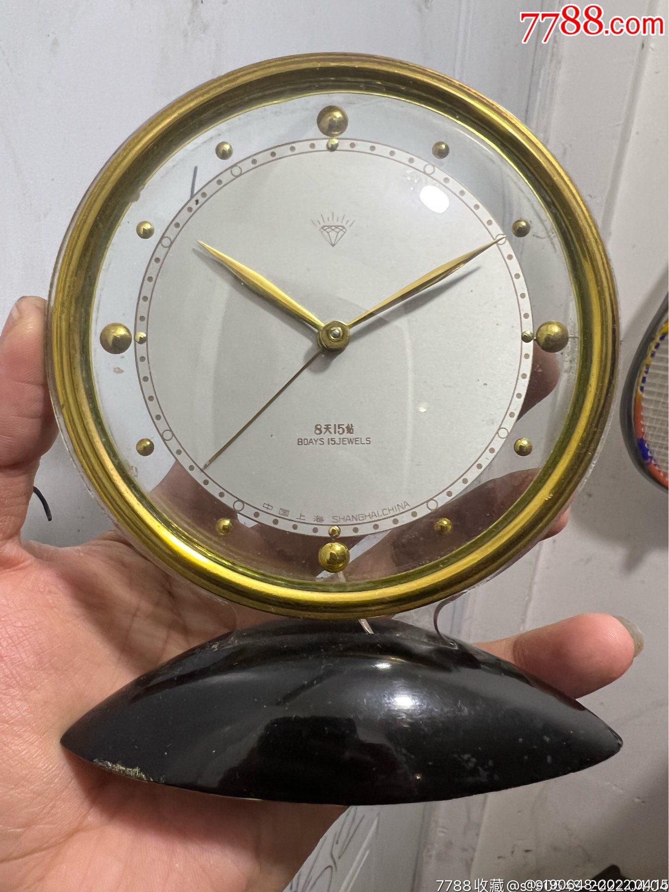 钻石8天15钻手动机械闹钟