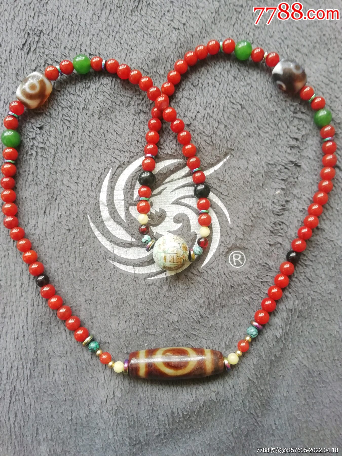 亏本放漏精品天然南红玛瑙配台湾渗透三眼老天珠高油包浆风化多宝项链