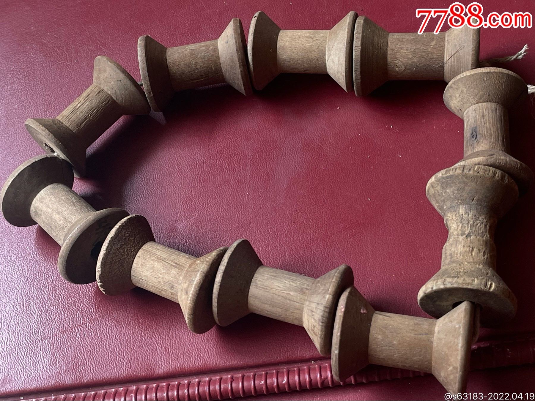 即将消失的老物件民国或五十年代年代木头丝线圈十个