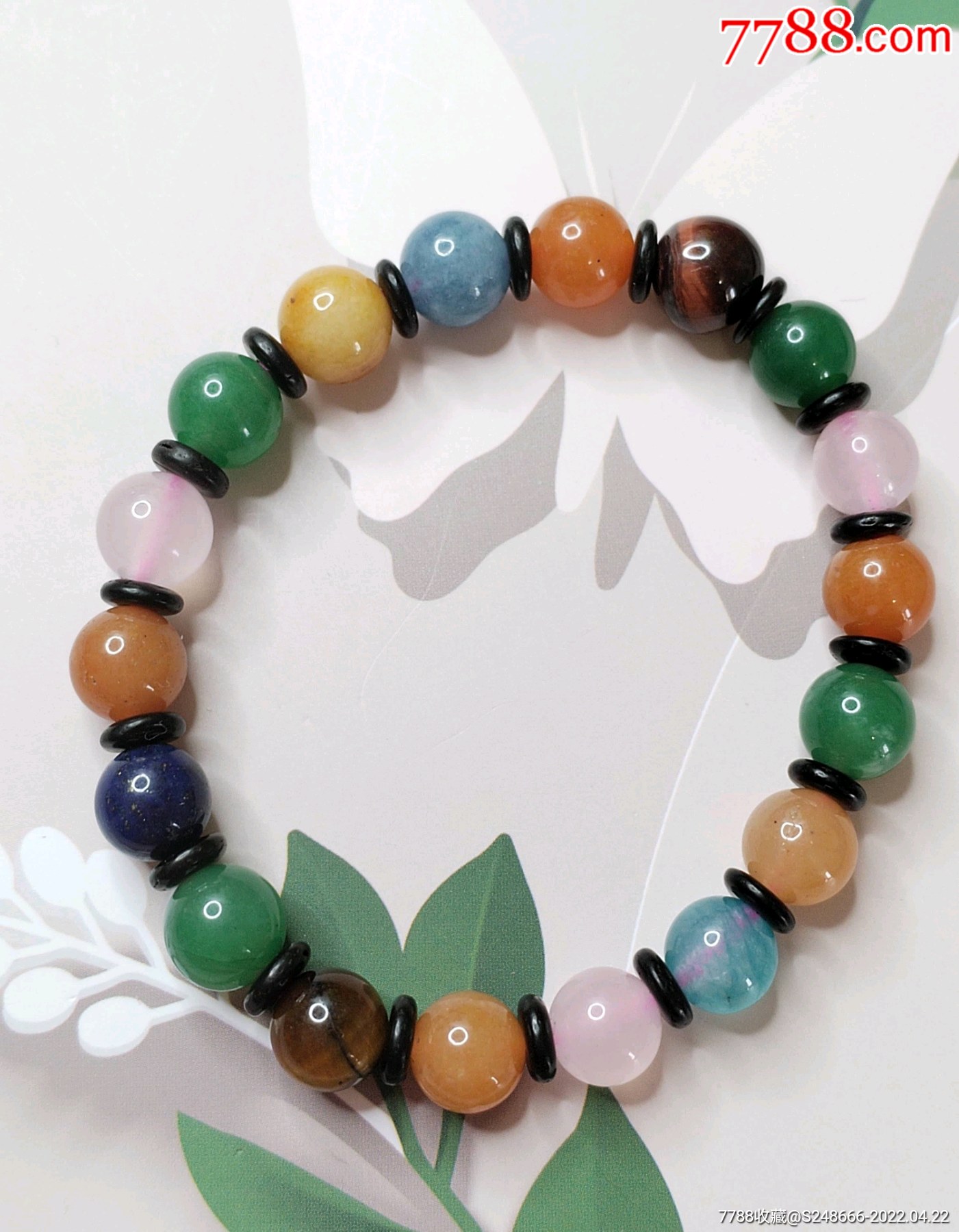 天然水晶粉晶青金石多宝珠手串-价格:18元-au29907323-水晶 -加价-778