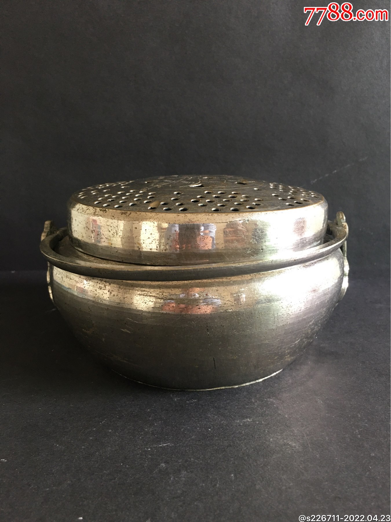 民国刻花铜手炉-价格:280元-au29913637-铜炉 -加价-7788收藏__收藏