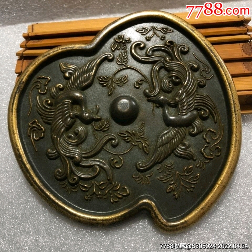 纯铜铜镜开光辟邪双凤和鸣铜器形制端正_价格110元_第1张