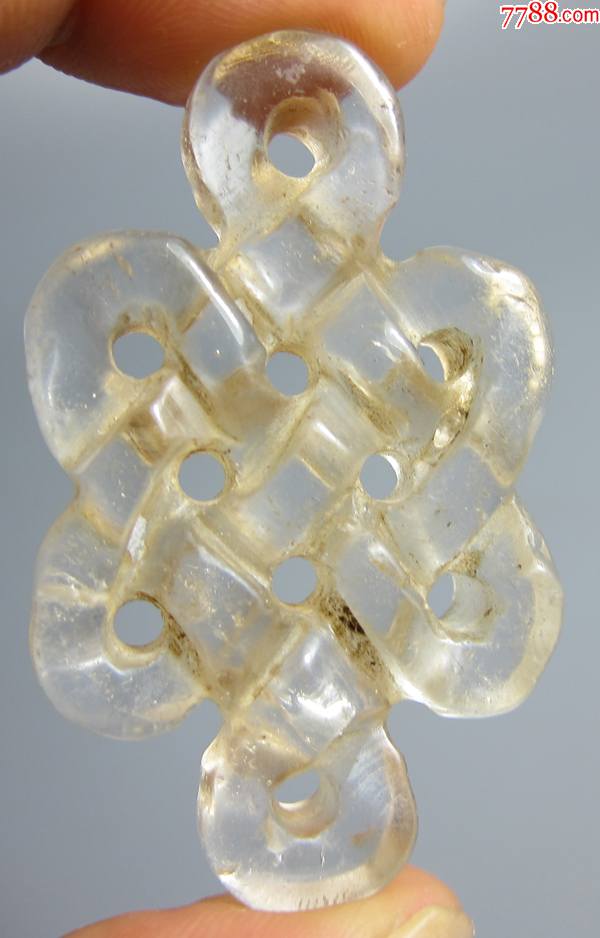 天然老水晶中国结吉祥结