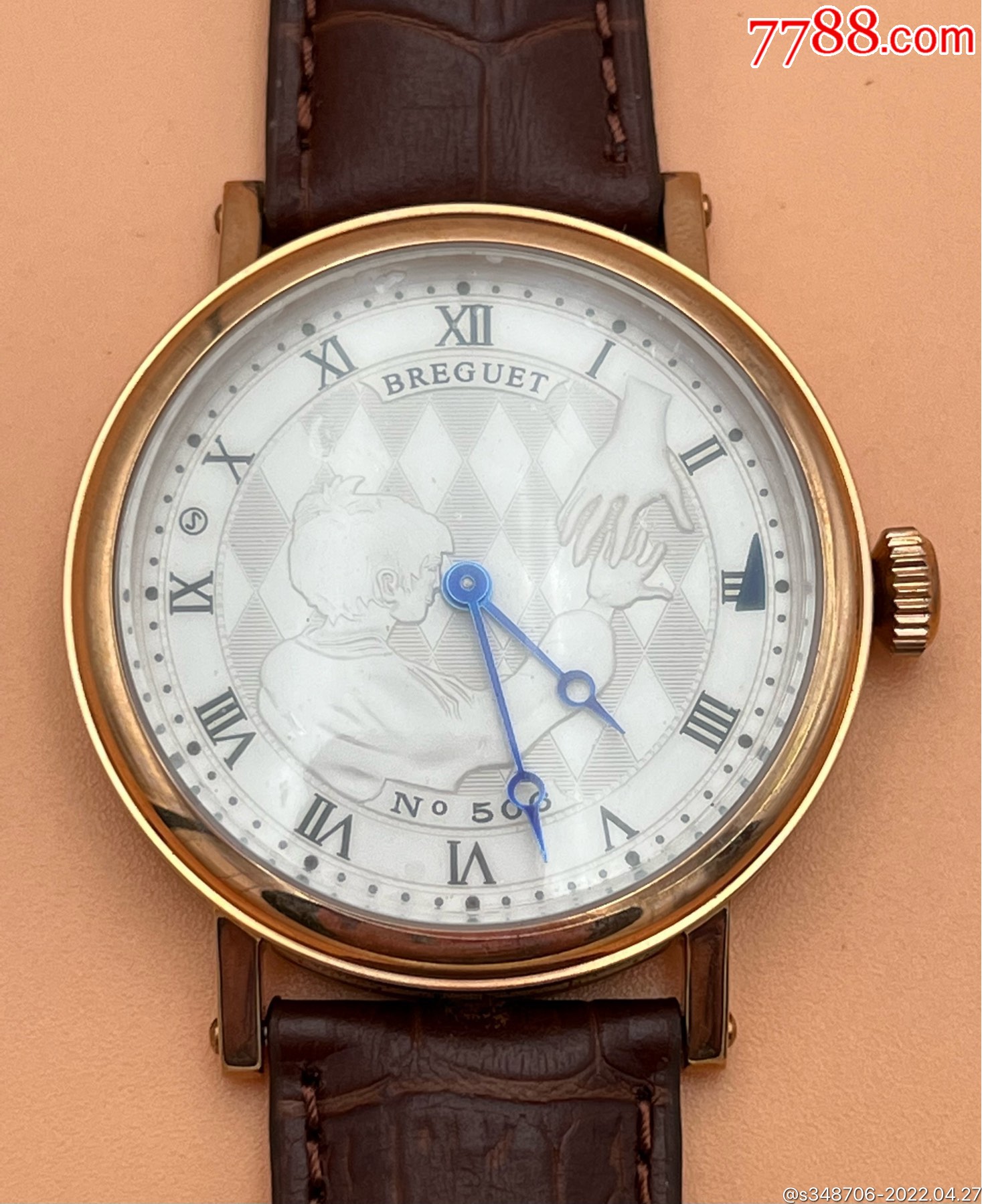 金色国产石英手表大表盘手表