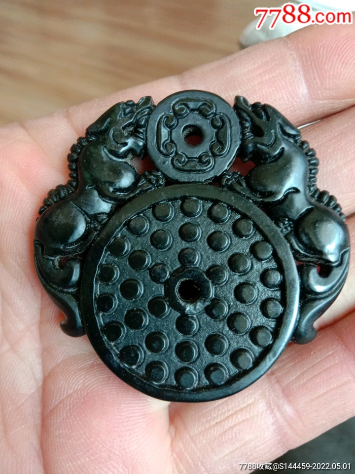 和田墨玉璧_和田玉_图片鉴别_收藏价值_7788和田玉收藏