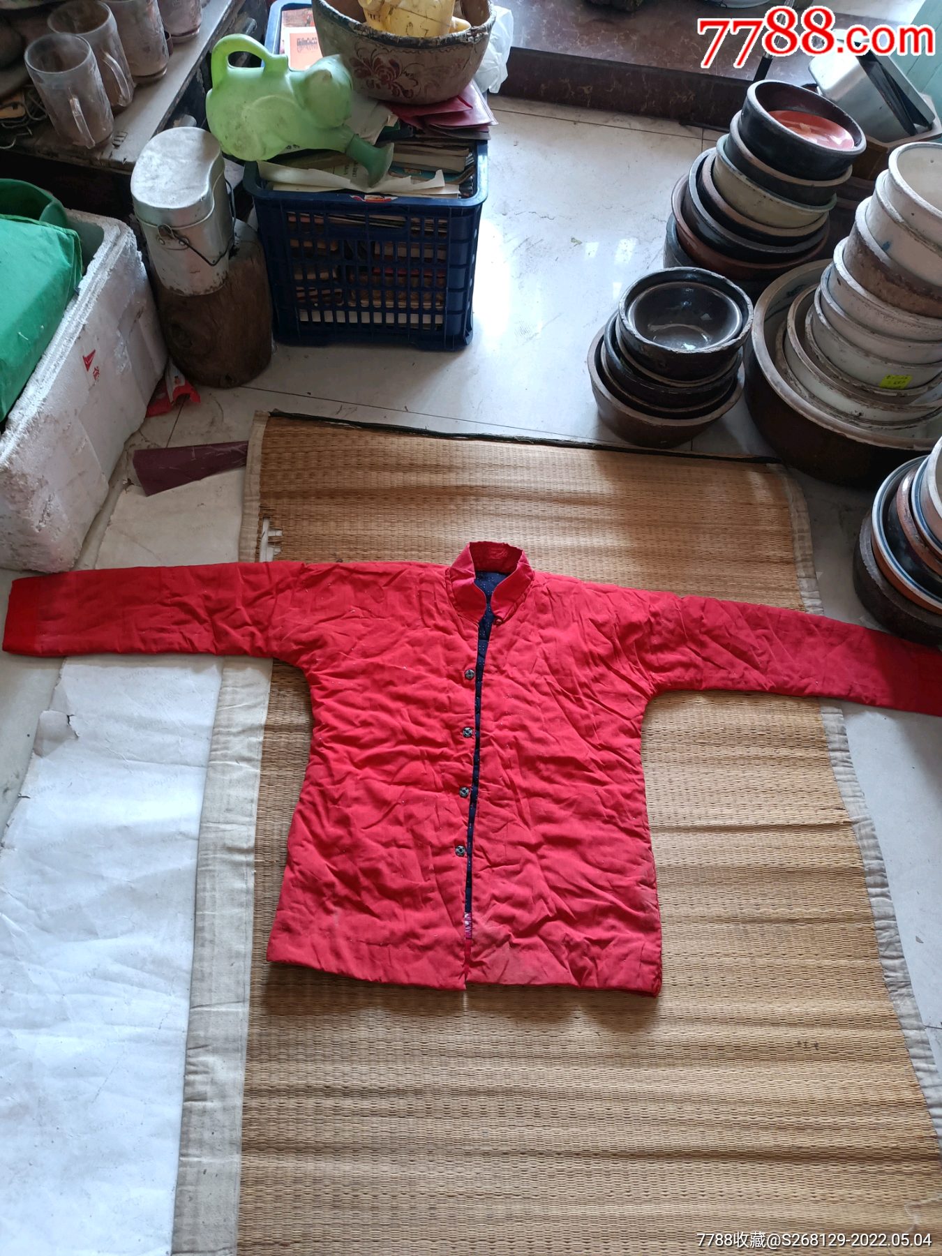 怀旧老手工粉红棉袄