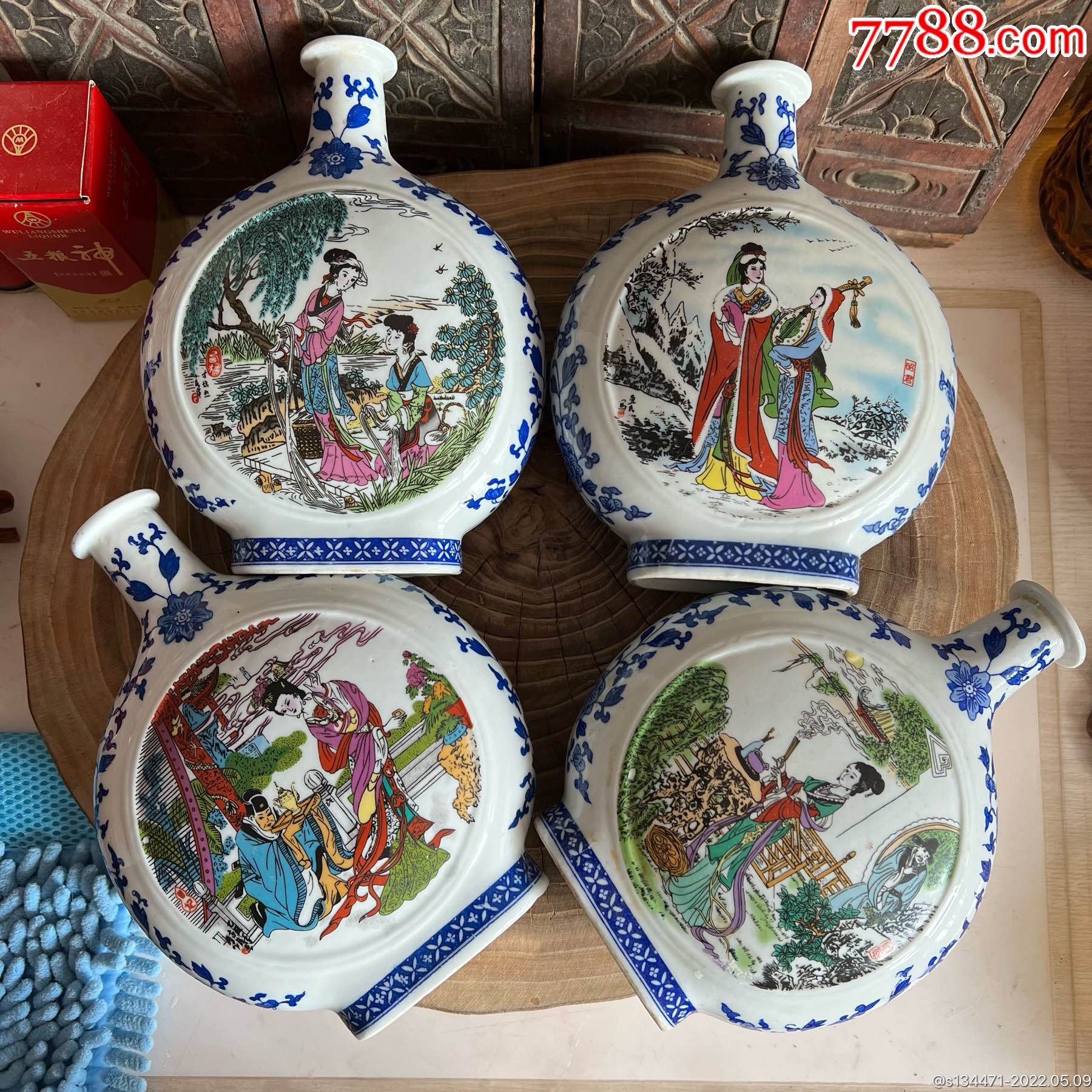 四大美女酒瓶一套酒壶空瓶酒器酒具陶瓷摆件