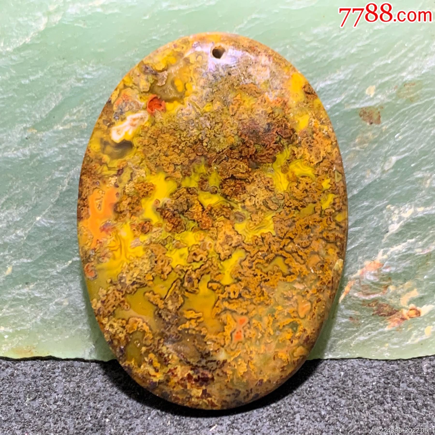 精美战国红玛瑙黄金草花纹牌子一个_价格60元_第1张