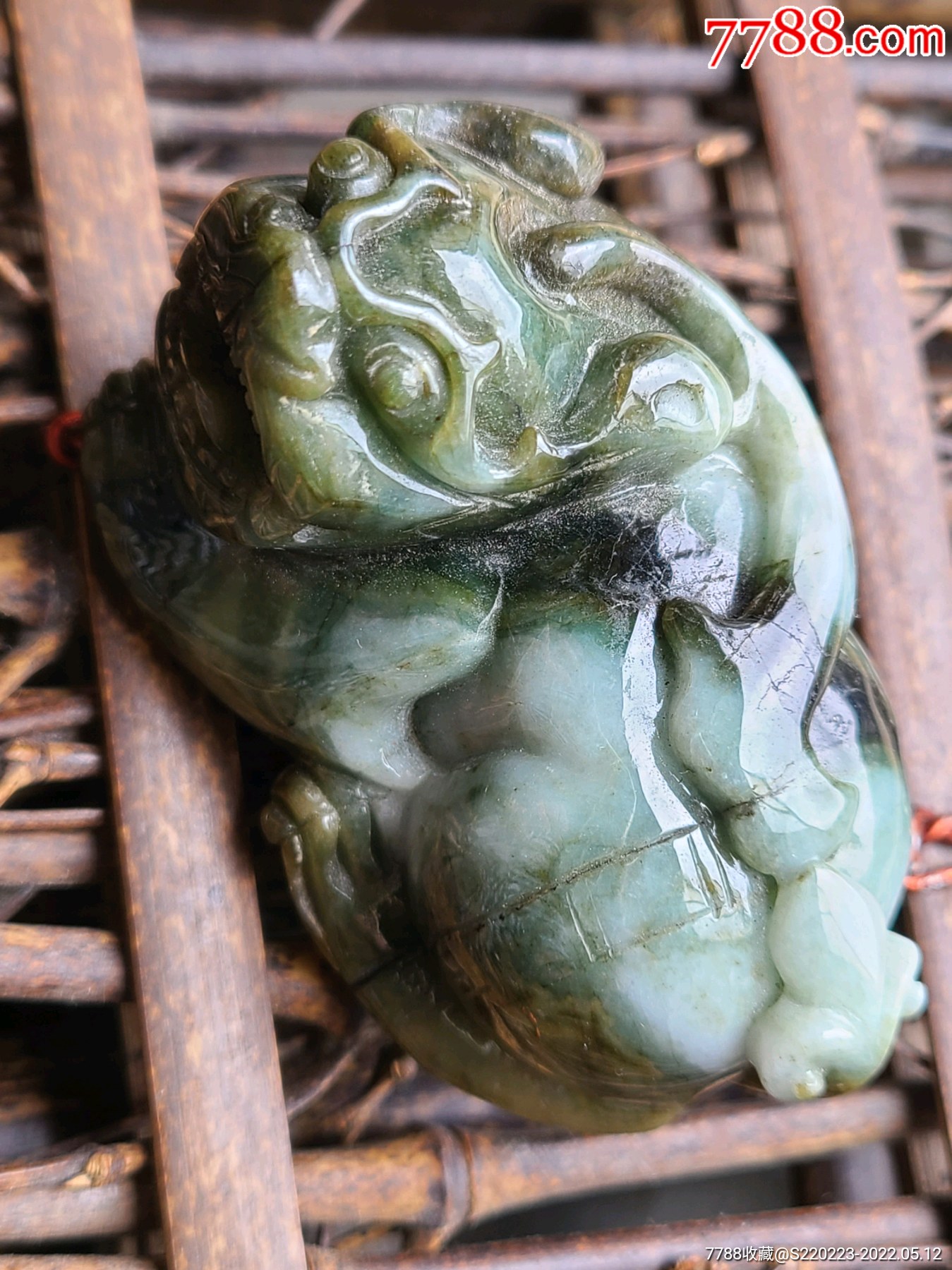 翡翠老貔貅_翡翠/缅甸玉_作品欣赏_收藏价值_7788书法收藏