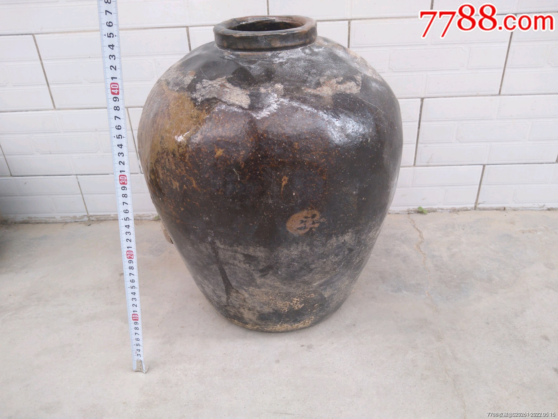 超大带窑变黑釉大瓷缸_价格280元_第1张