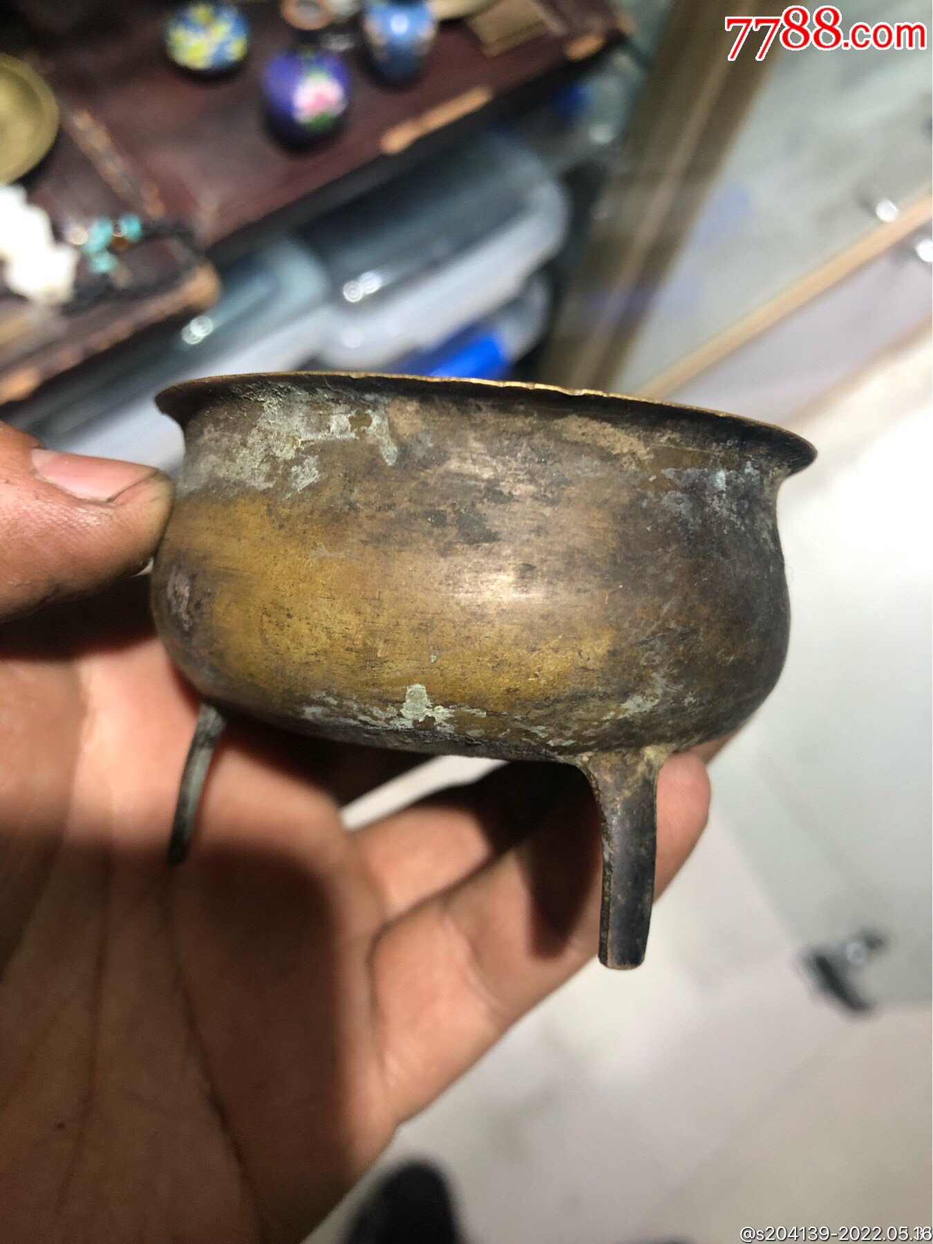 民国三足铜香炉