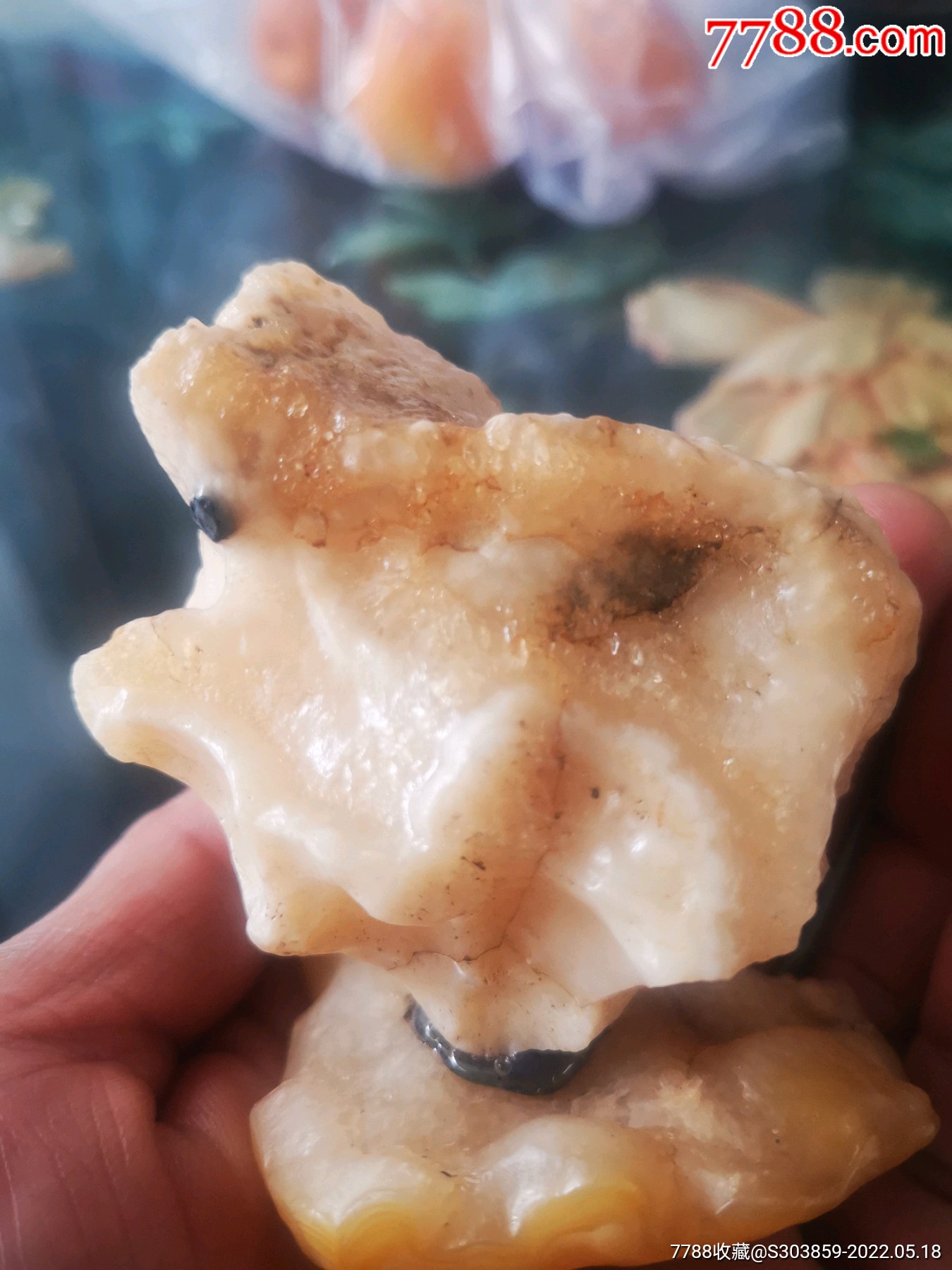 阿拉善地表沙漠漆夹心水晶玉化好形态漂亮非常可爱的小动物双面形稀罕