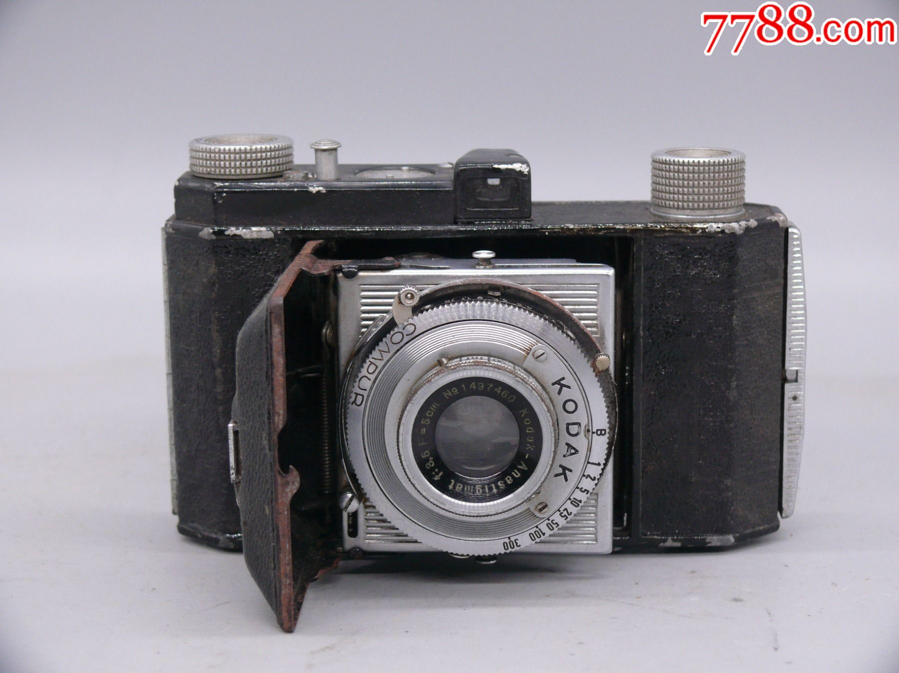 kodak折叠135相机袖珍小巧精致皮腔不漏光光圈调节大小正常叶片干净