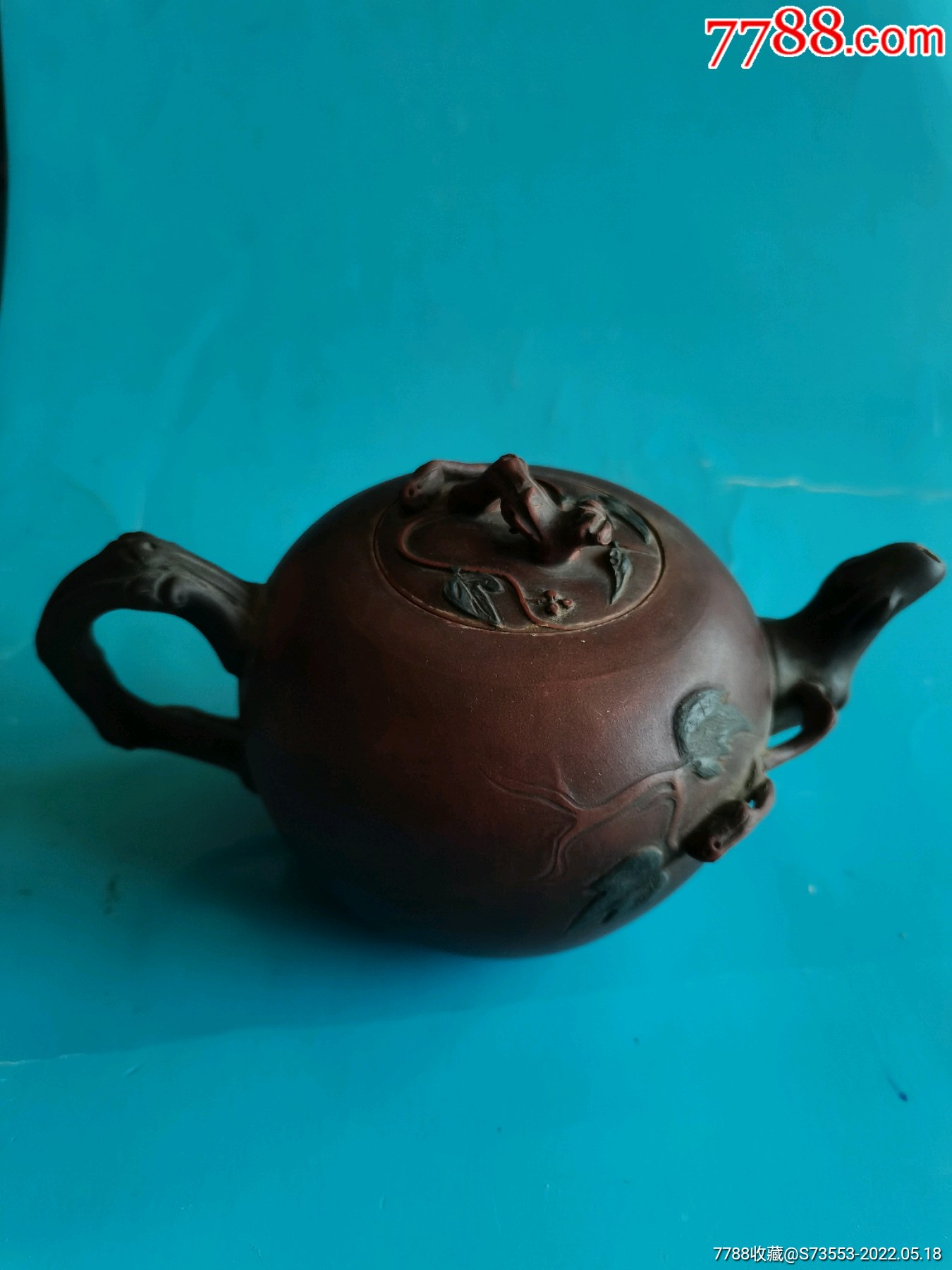 紫砂壶葡萄松鼠图案尺寸见图