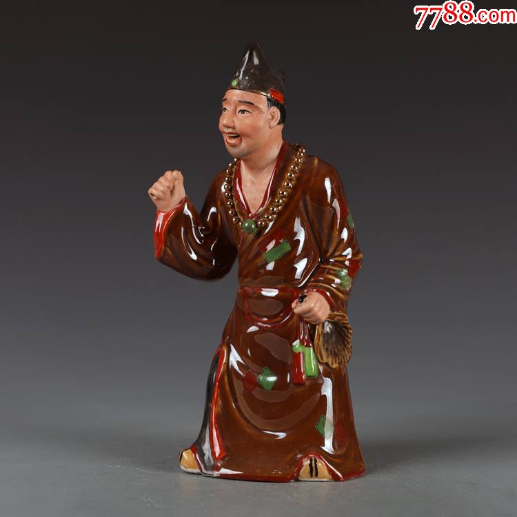 景德镇老厂瓷雕塑瓷厂窑彩雕塑济公活佛