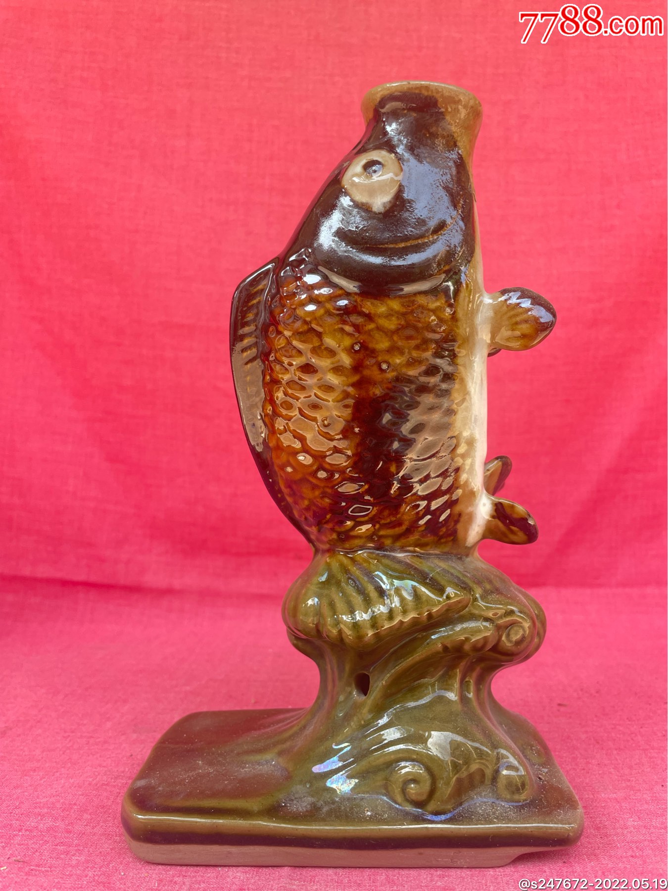 酱釉鱼摆件-酱釉瓷/紫金釉-7788商城__七七八八商品交易平台(7788.