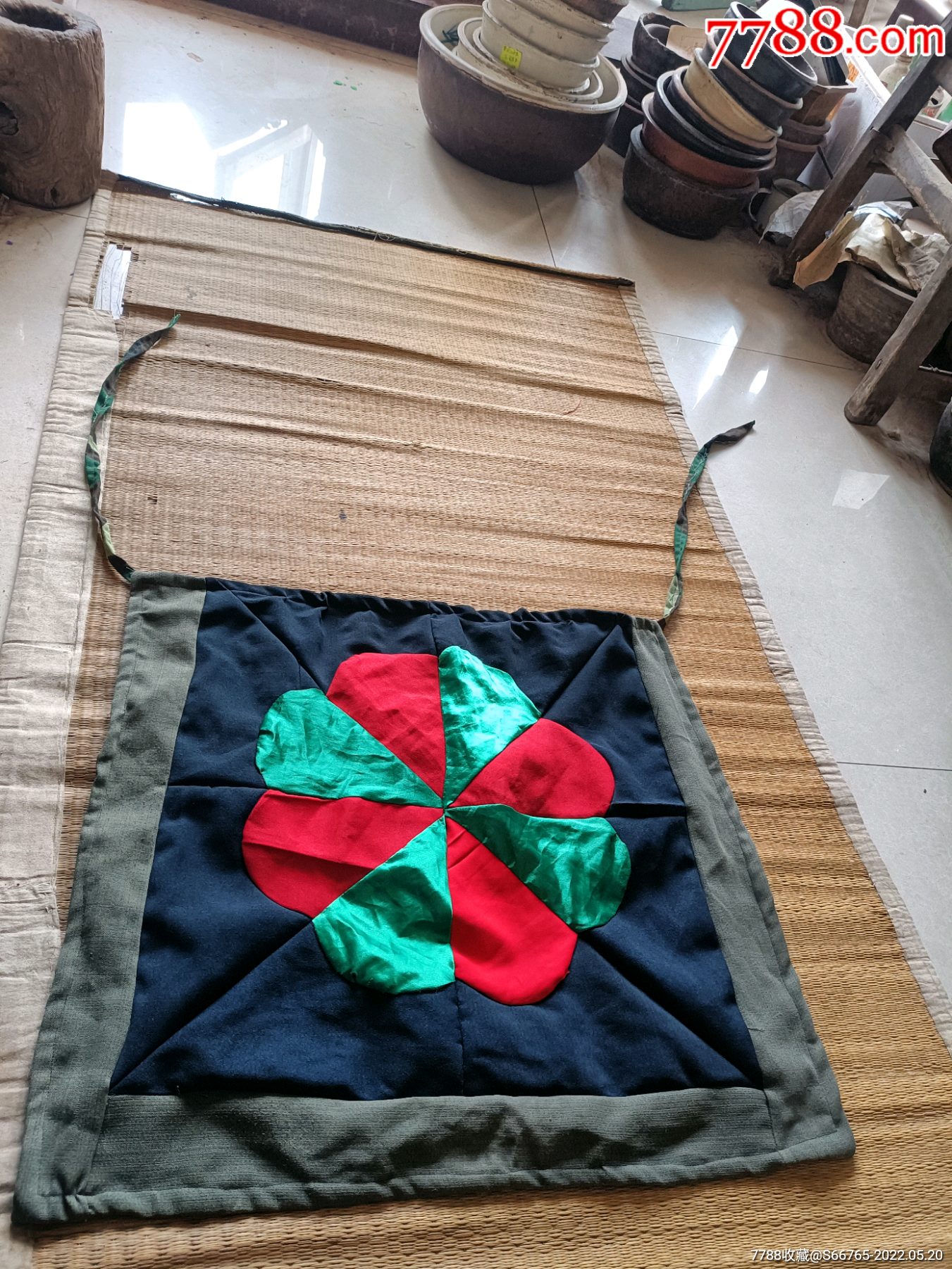 怀旧老手工补丁拼接八宝布围裙