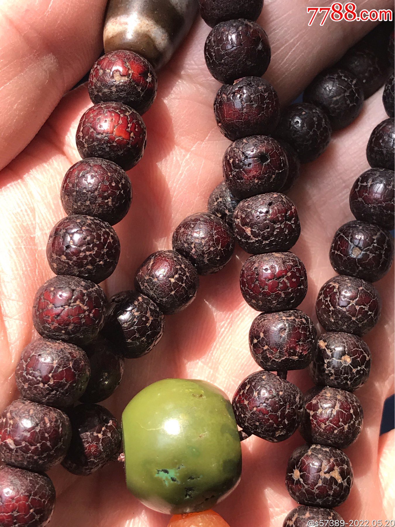 百年藏区老朱砂贡-价格:15000元-au30187302-菩提手串/佛珠 -加价