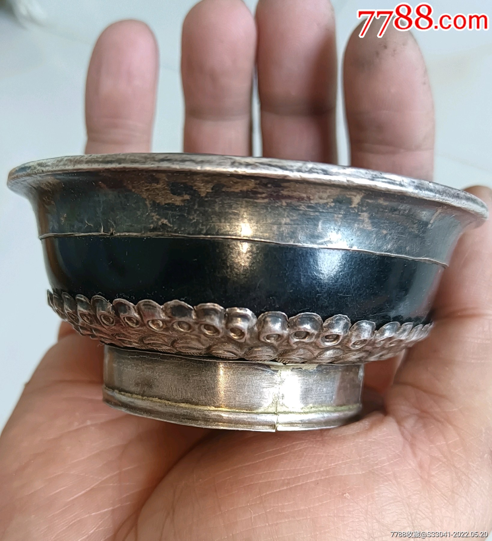 解放前后蒙古族银碗(蒙古礼器)_价格500元_第1张