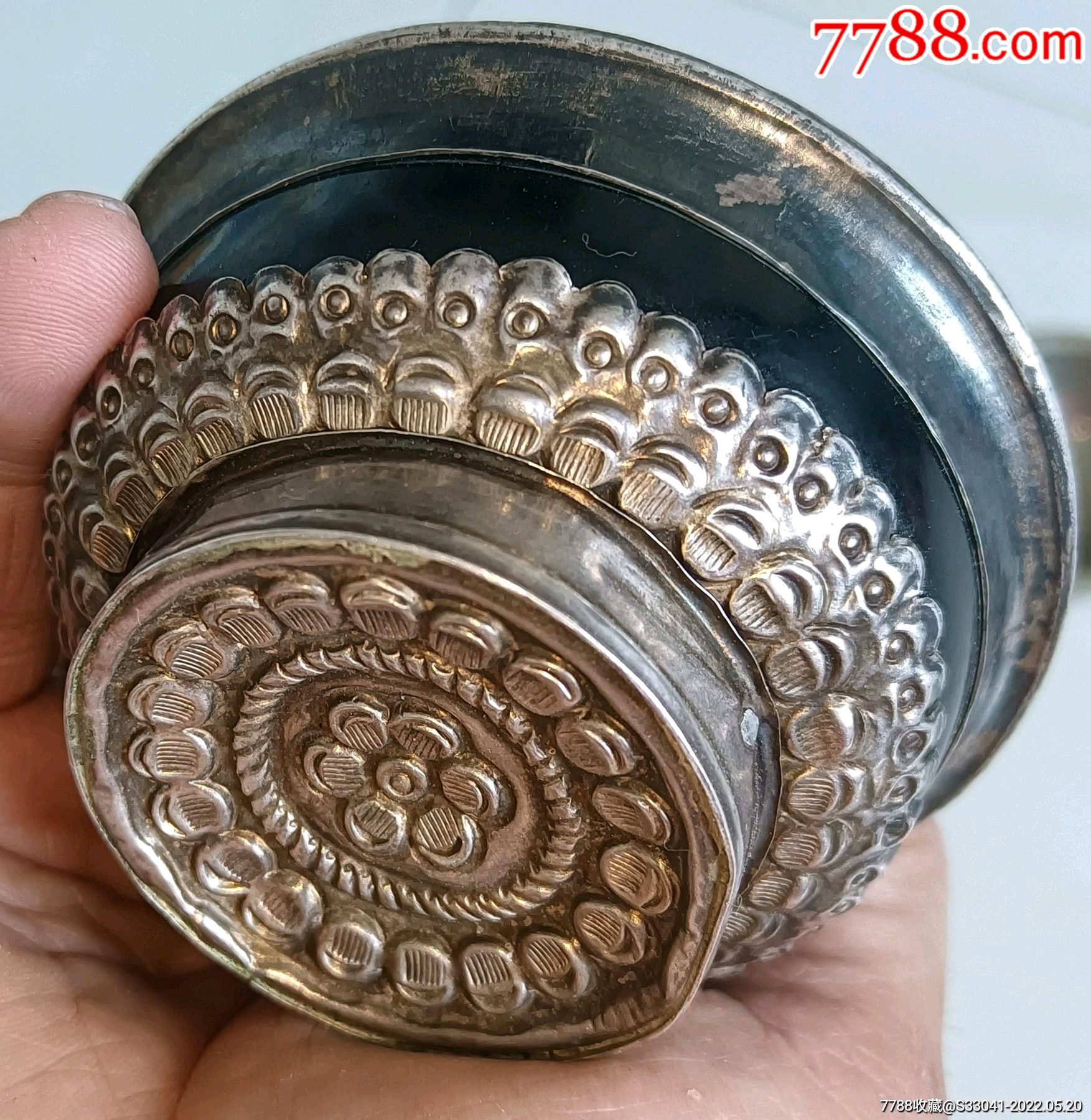 民国蒙古族银碗(蒙古礼器)_价格900元【诚信眼光朋友古旧店】_第1张
