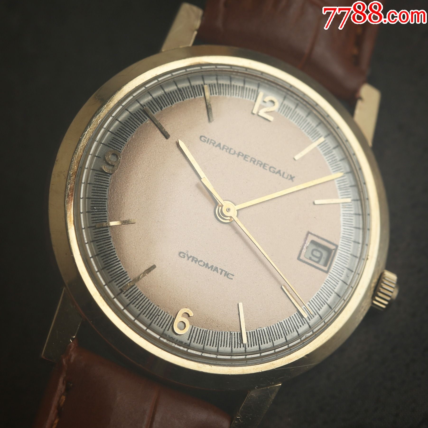 十大名表瑞士芝柏古董表粉银双色阴阳喷砂面非市面流通版本_手表/腕表