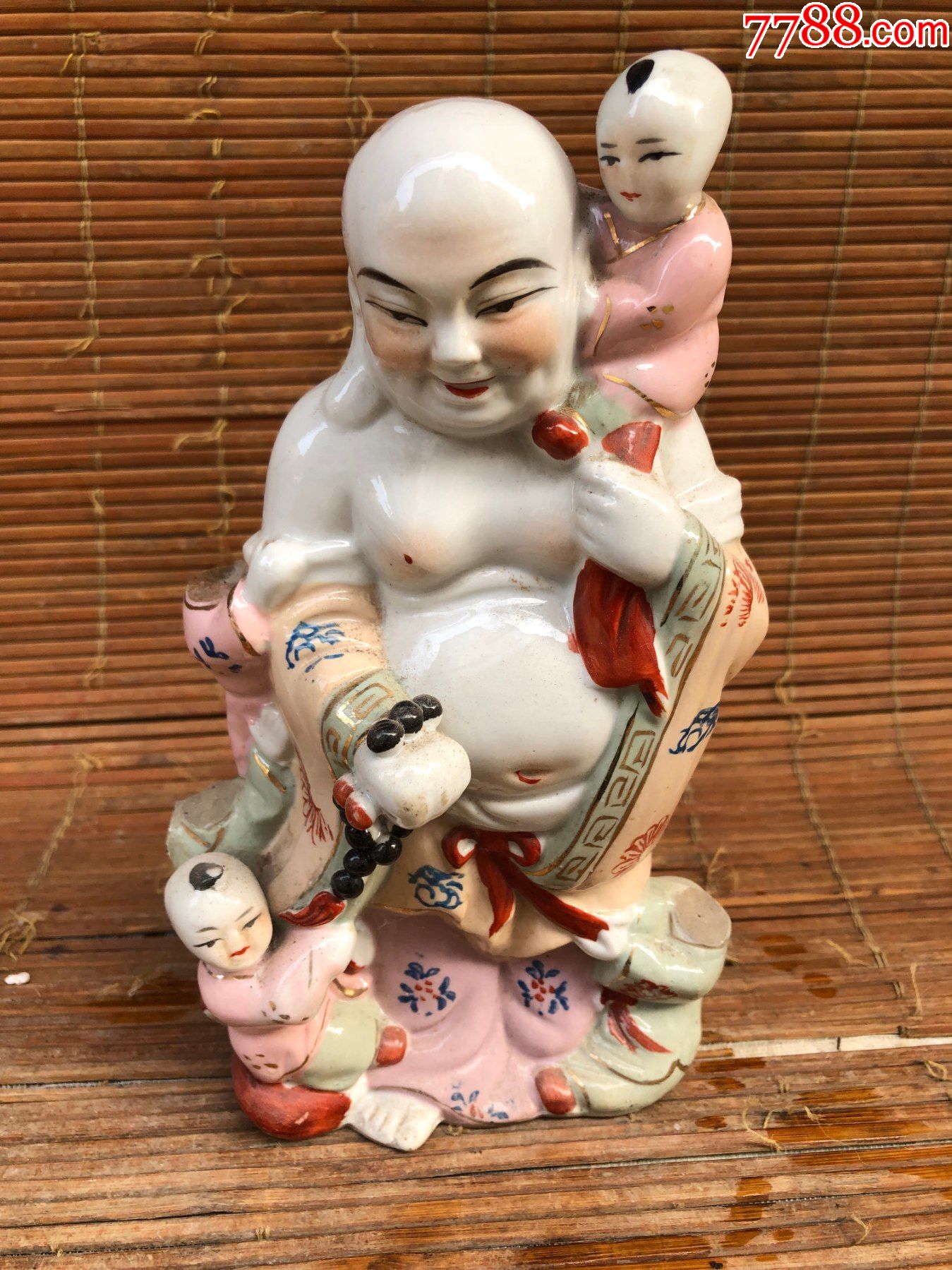 老粉彩五子罗汉