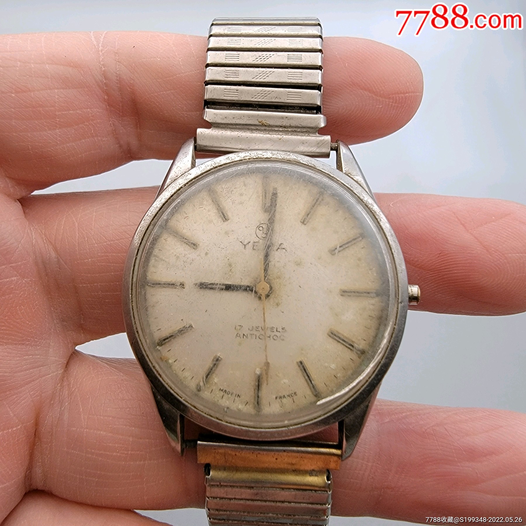 金秒针法国野马机械手表