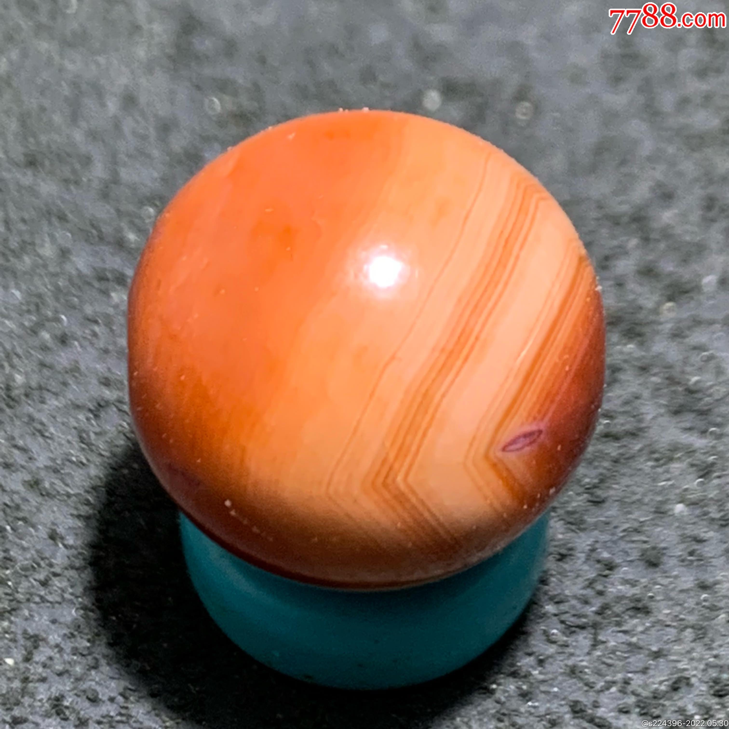 精美战国红玛瑙拉丝圆珠一颗!_价格10元_第1张