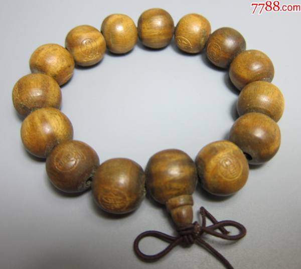 老桃木佛珠手串一条